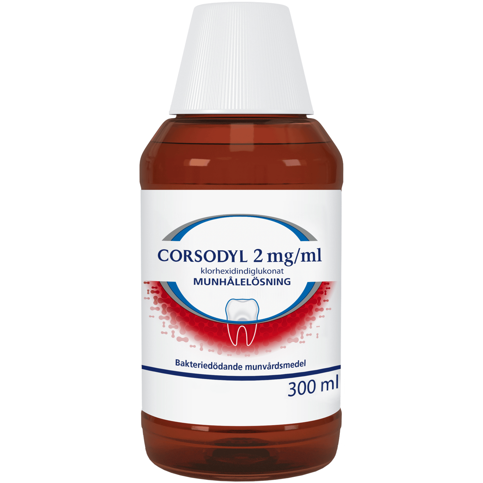 Corsodyl 2mg/ml Munhålelösning 300 ml