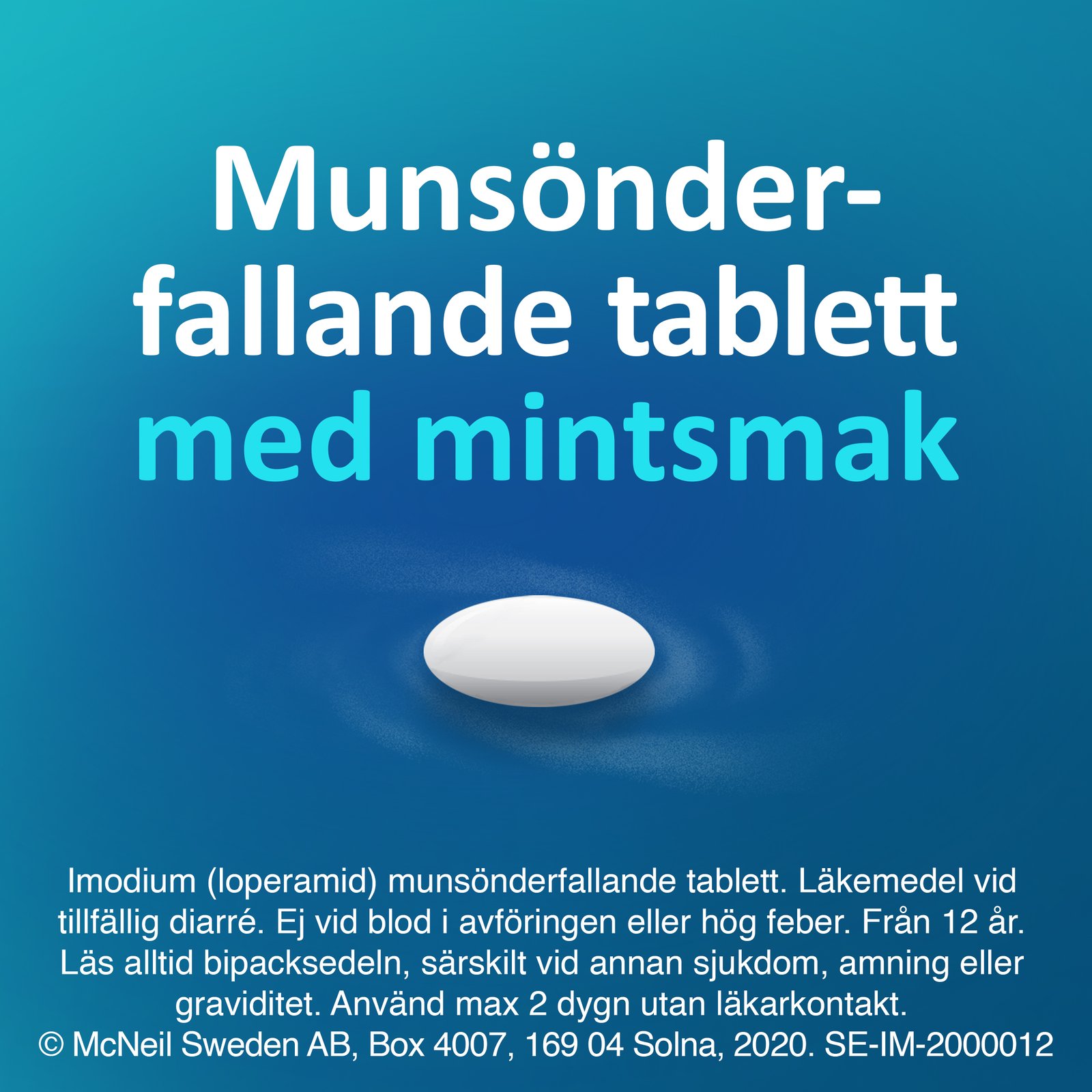 Imodium Munsönderfallande Tabletter 2mg 12 st
