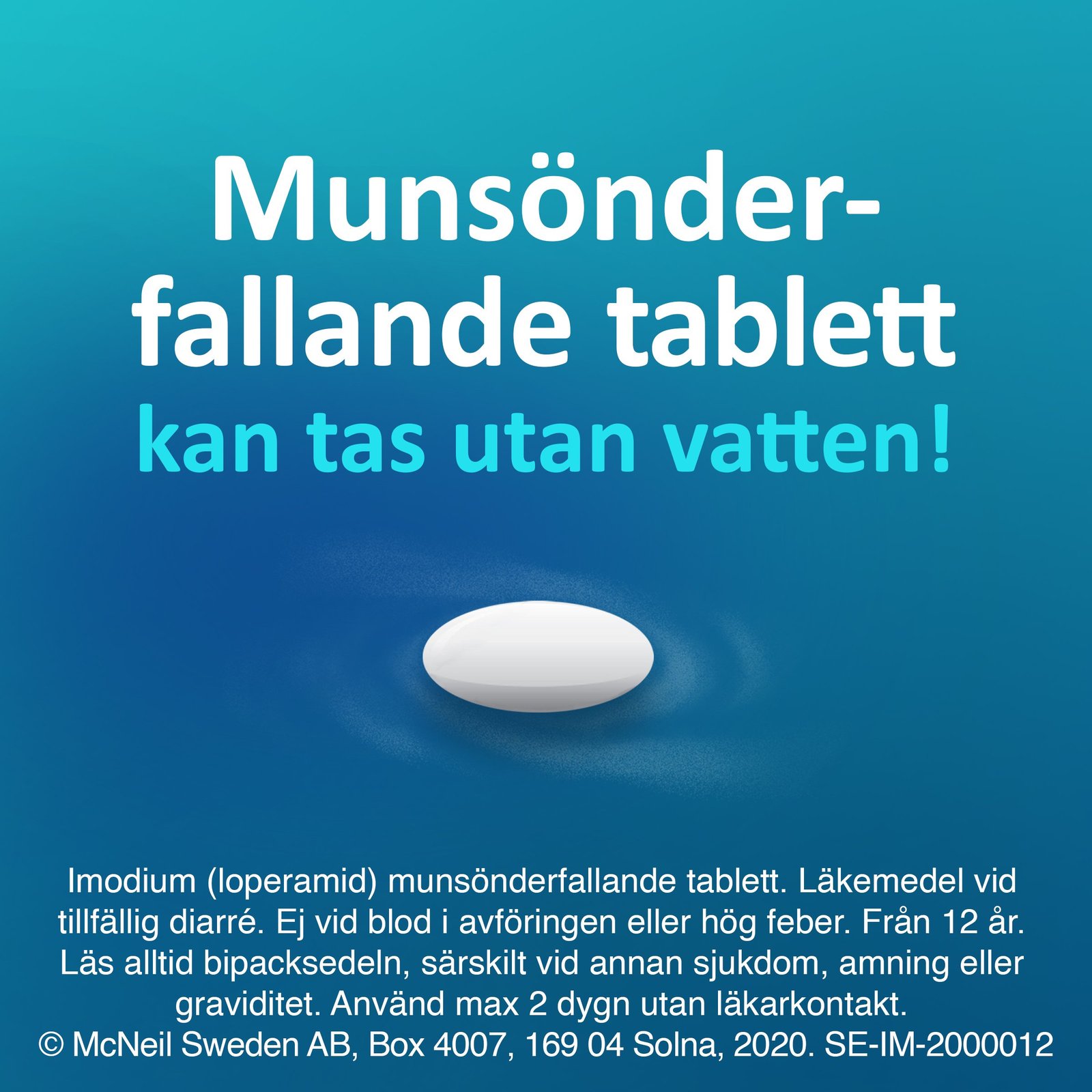 Imodium Munsönderfallande Tabletter 2mg 12 st