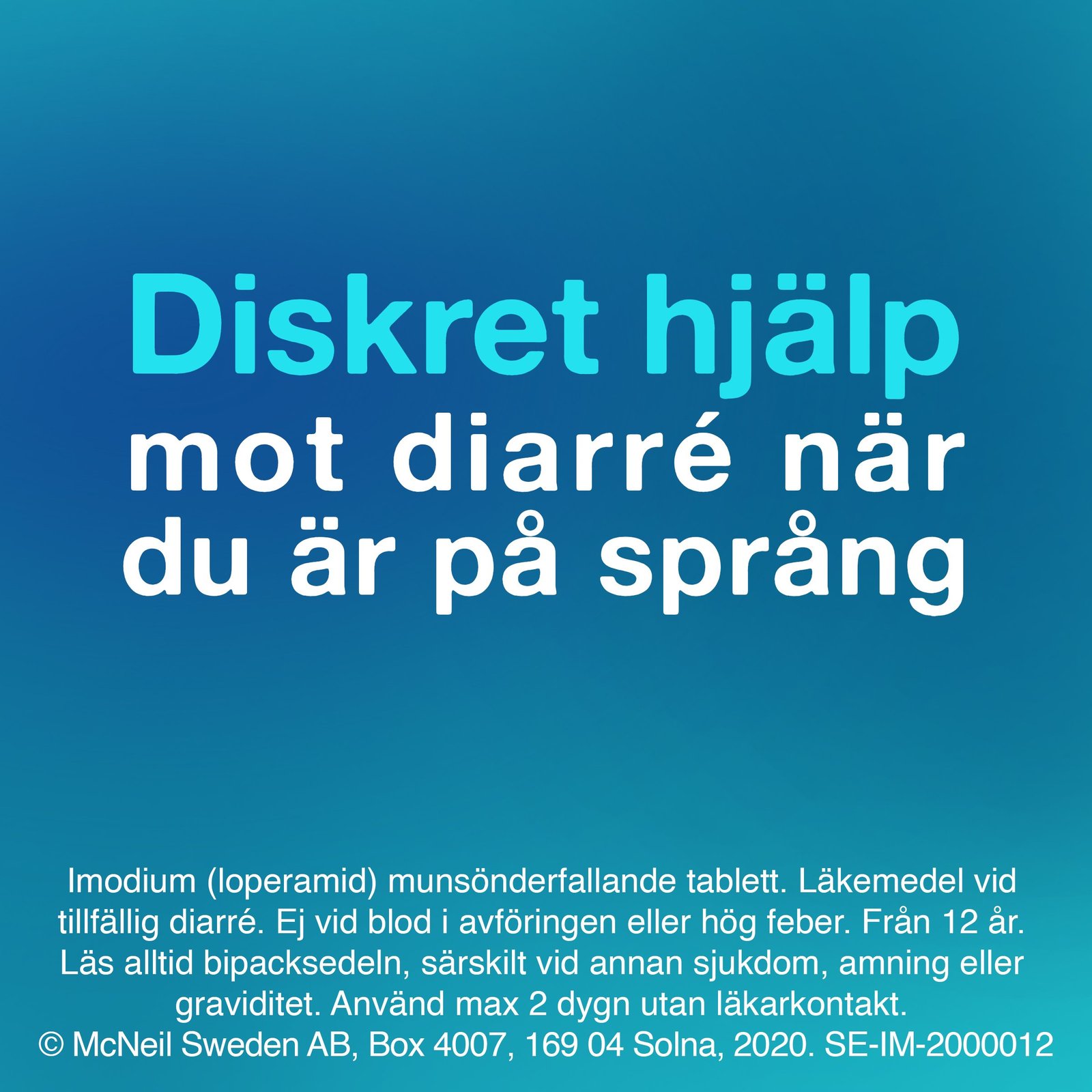 Imodium Munsönderfallande Tabletter 2mg 12 st