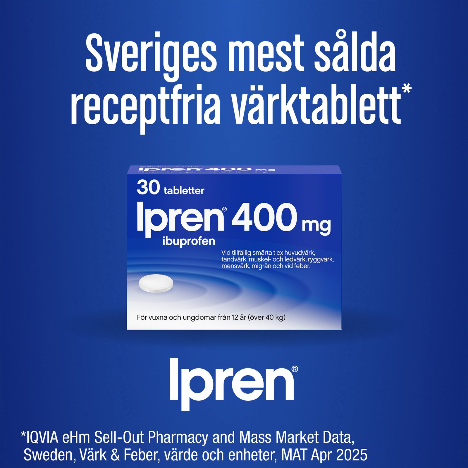 Ipren 400mg Ibuprofen 30 tabletter