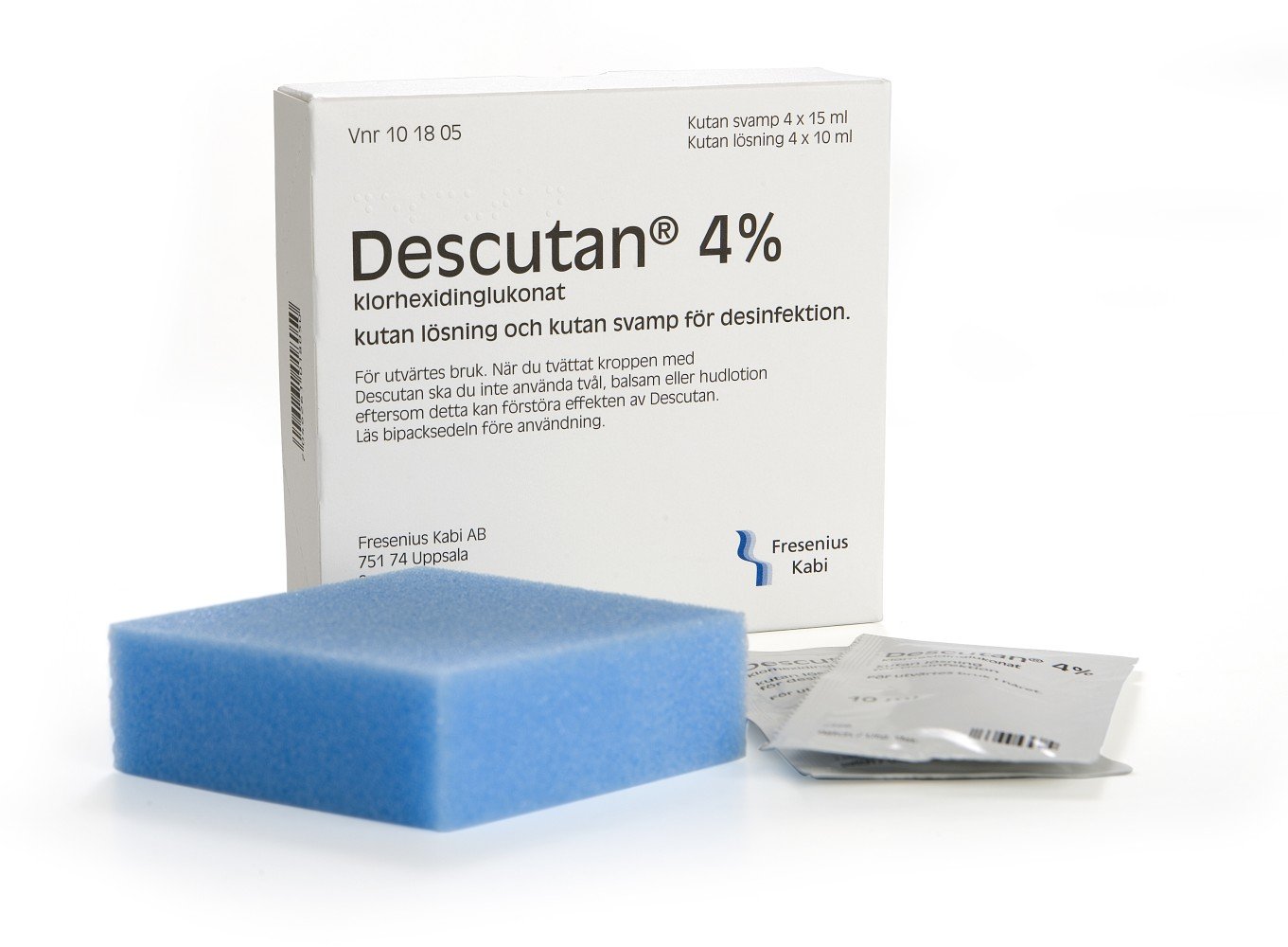 Descutan 4% Hemtvättspack Kutan Lösning & Kutan Svamp 4 x 15 ml