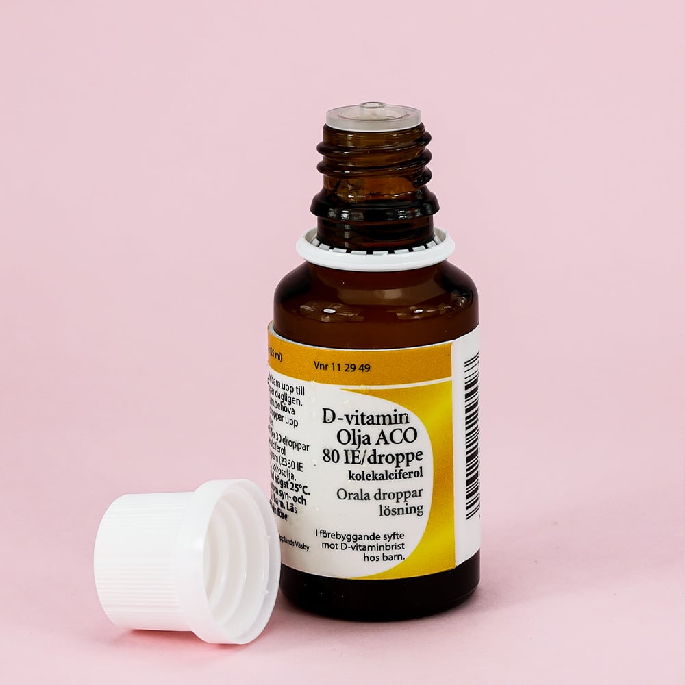 D-Vitamin Olja Aco Orala Droppar 80 Ie/Droppe För Barn Mot D-Vitaminbrist 25 ml