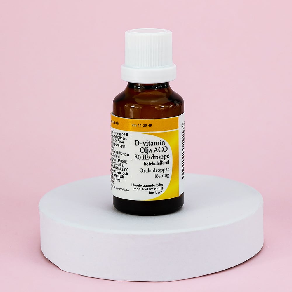 D-Vitamin Olja Aco Orala Droppar 80 Ie/Droppe För Barn Mot D-Vitaminbrist 25 ml