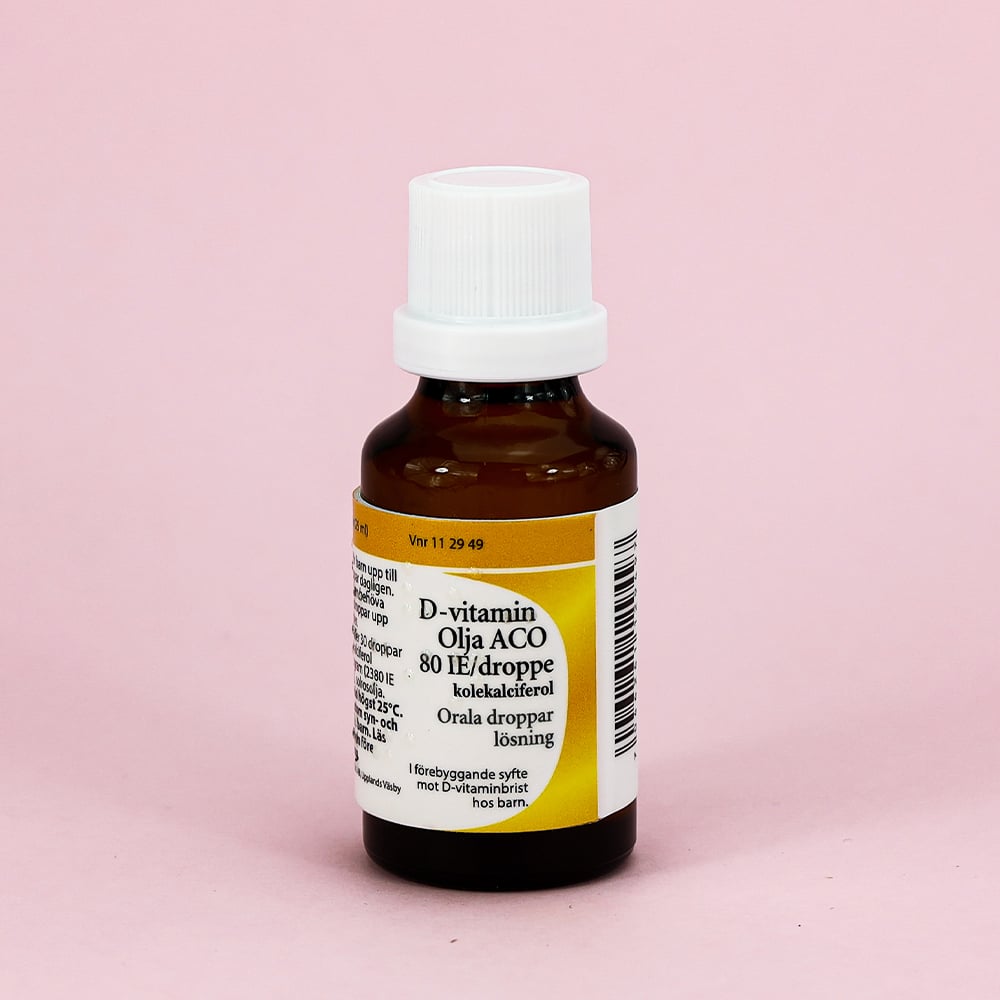 D-Vitamin Olja Aco Orala Droppar 80 Ie/Droppe För Barn Mot D-Vitaminbrist 25 ml