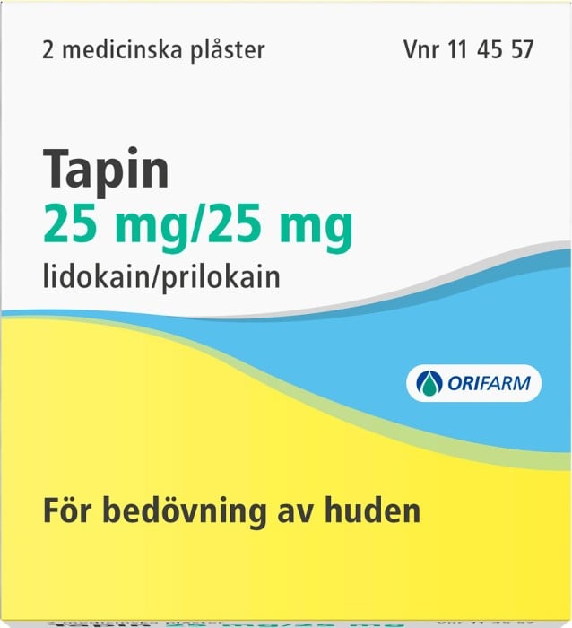 Tapin Medicinskt Plåster 25mg/25mg - 2 st