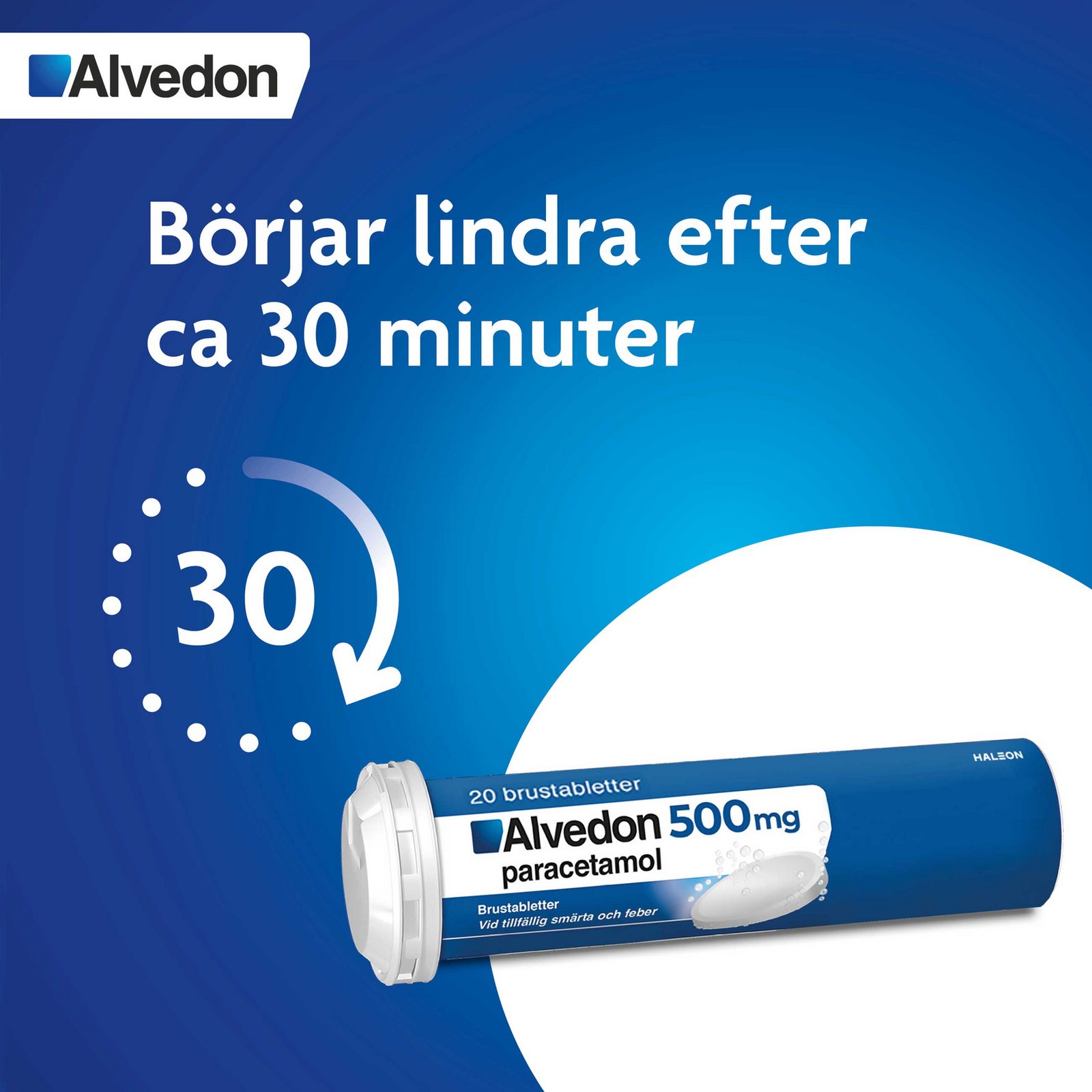 Alvedon Brustabletter 500 mg 20 st