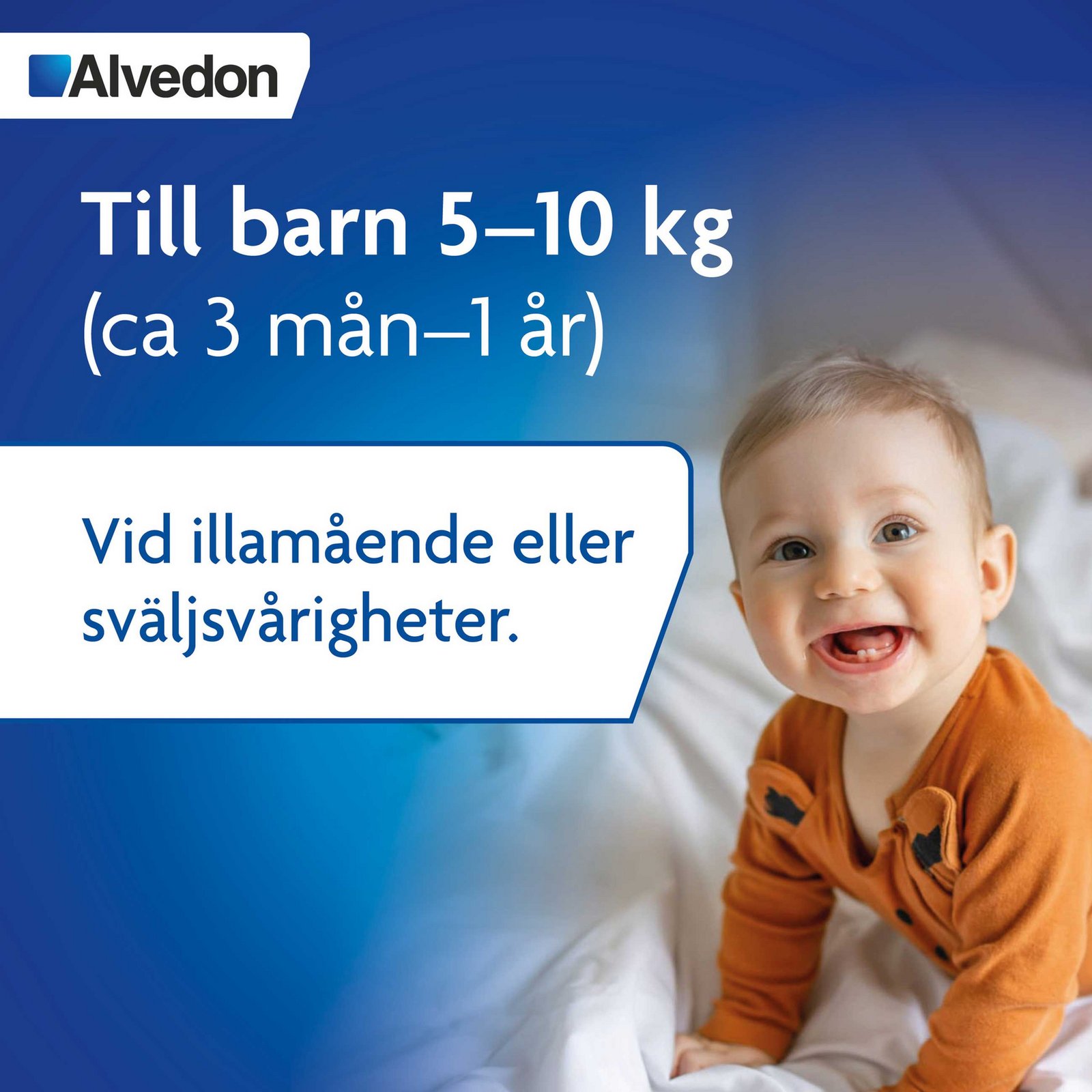 Alvedon Suppositorium 60mg paracetamol (för barn 5-10 kg) 10 st