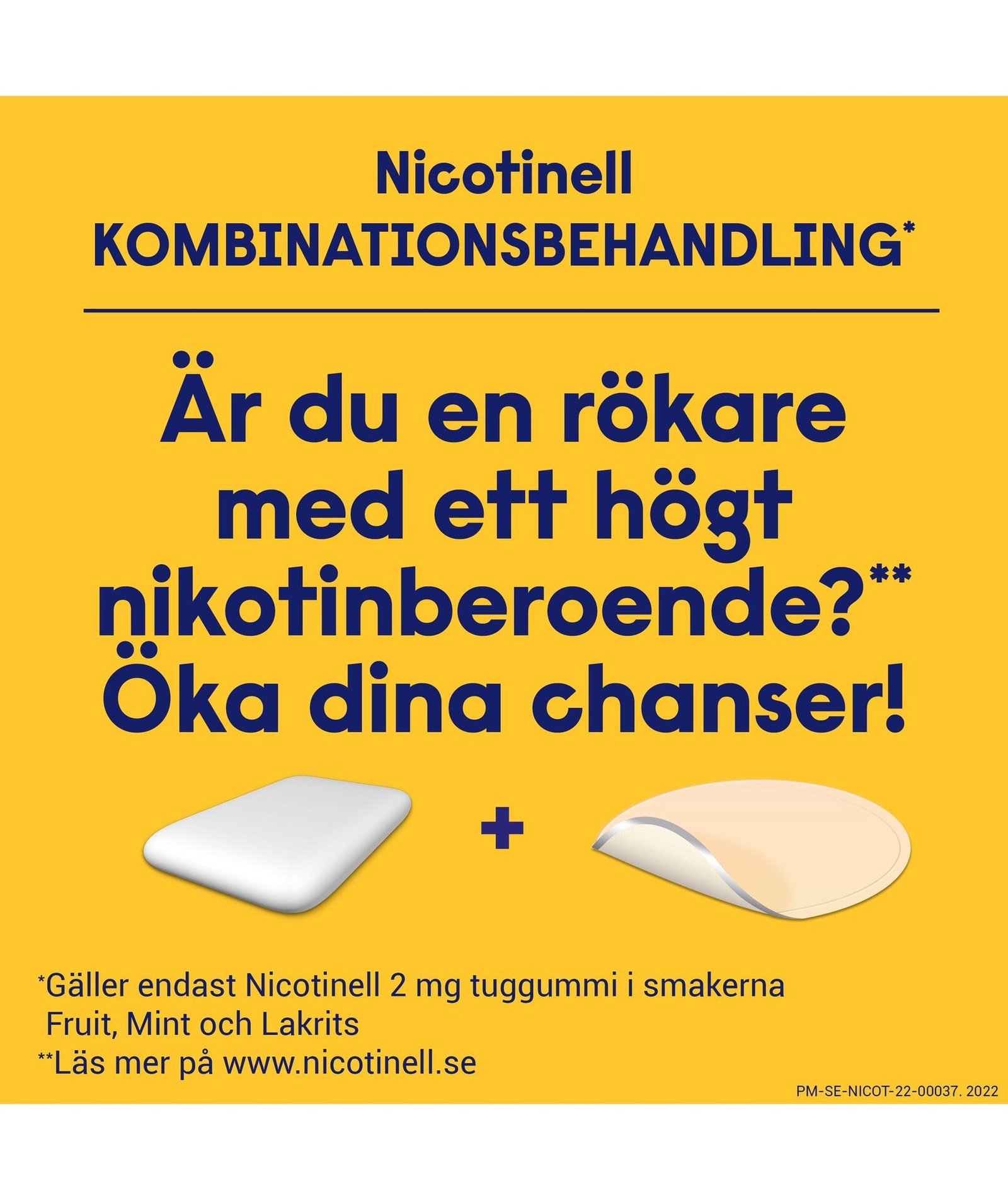 Nicotinell Tropisk Frukt 2 mg Nikotin Medicinska tuggummin 24 st