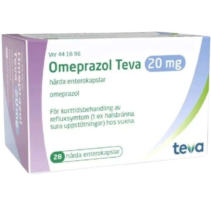 Omeprazol Teva 20 mg 28 kapslar