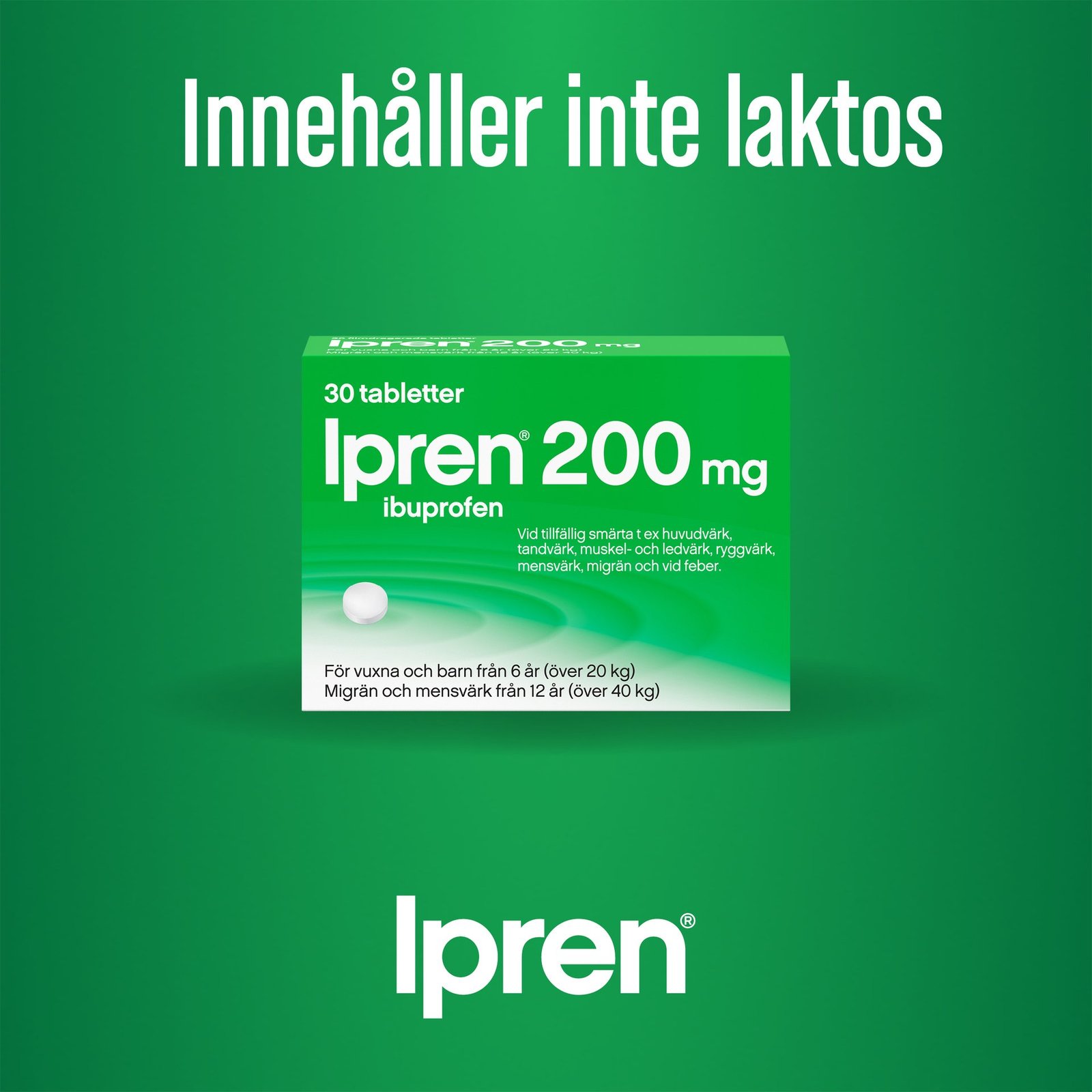 Ipren 200mg Ibuprofen 30 tabletter