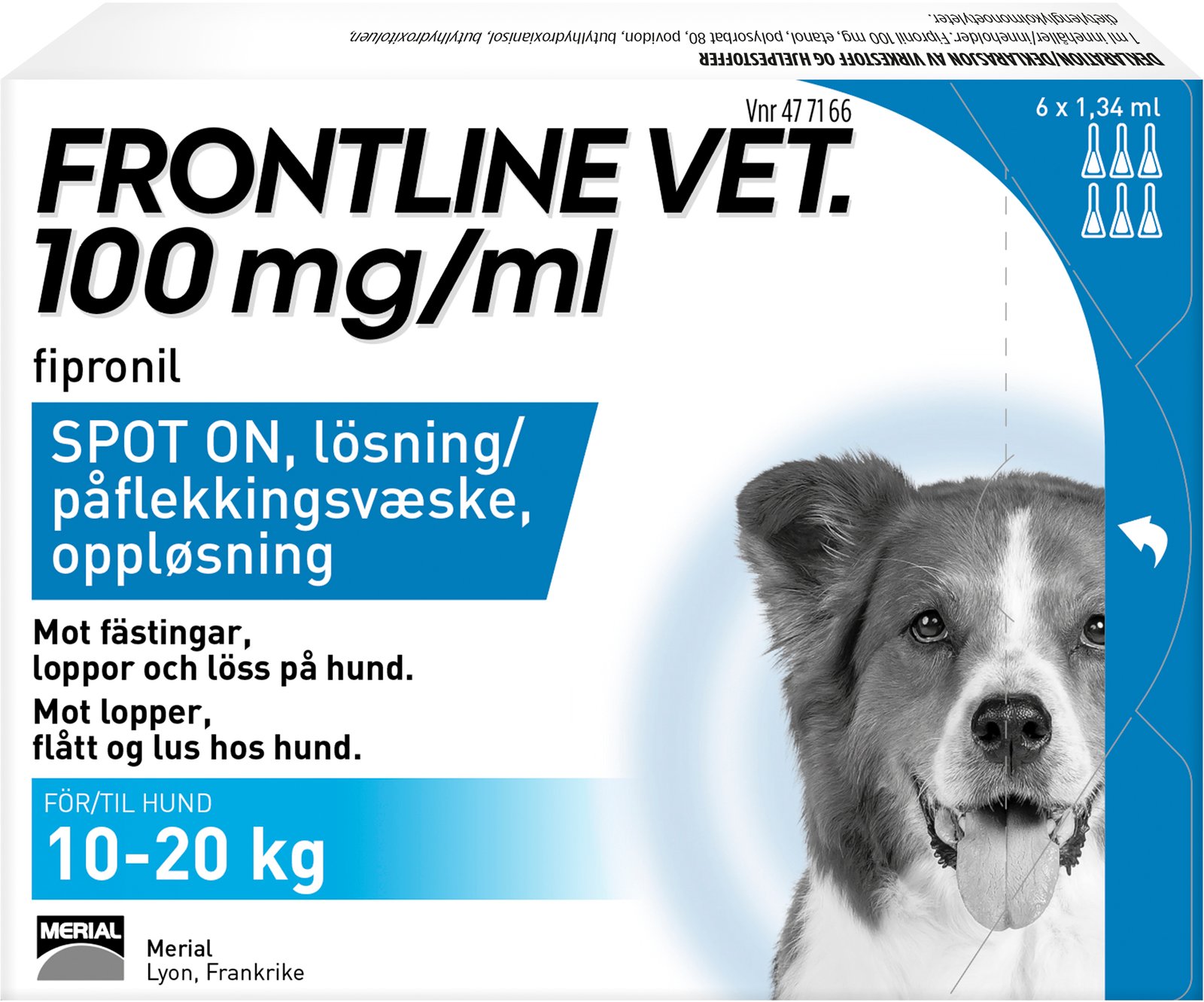Frontline Vet 100mg/ml Spot-On 6 x 1,34 ml