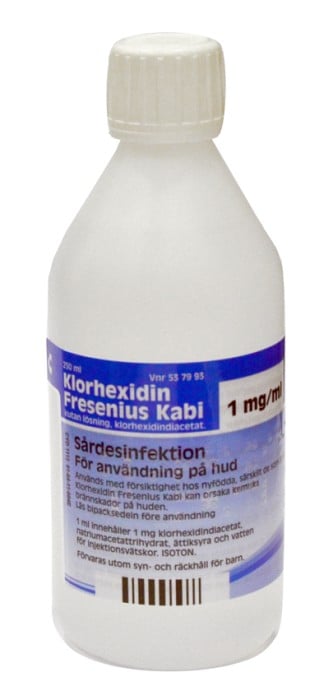 Klorhexidin Fresenius Kabi, kutan lösning 1 mg/ml, 250 ml