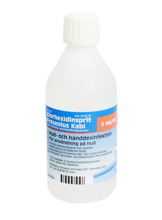 Klorhexidinsprit kutan lösning 5 mg/ml, 250 ml