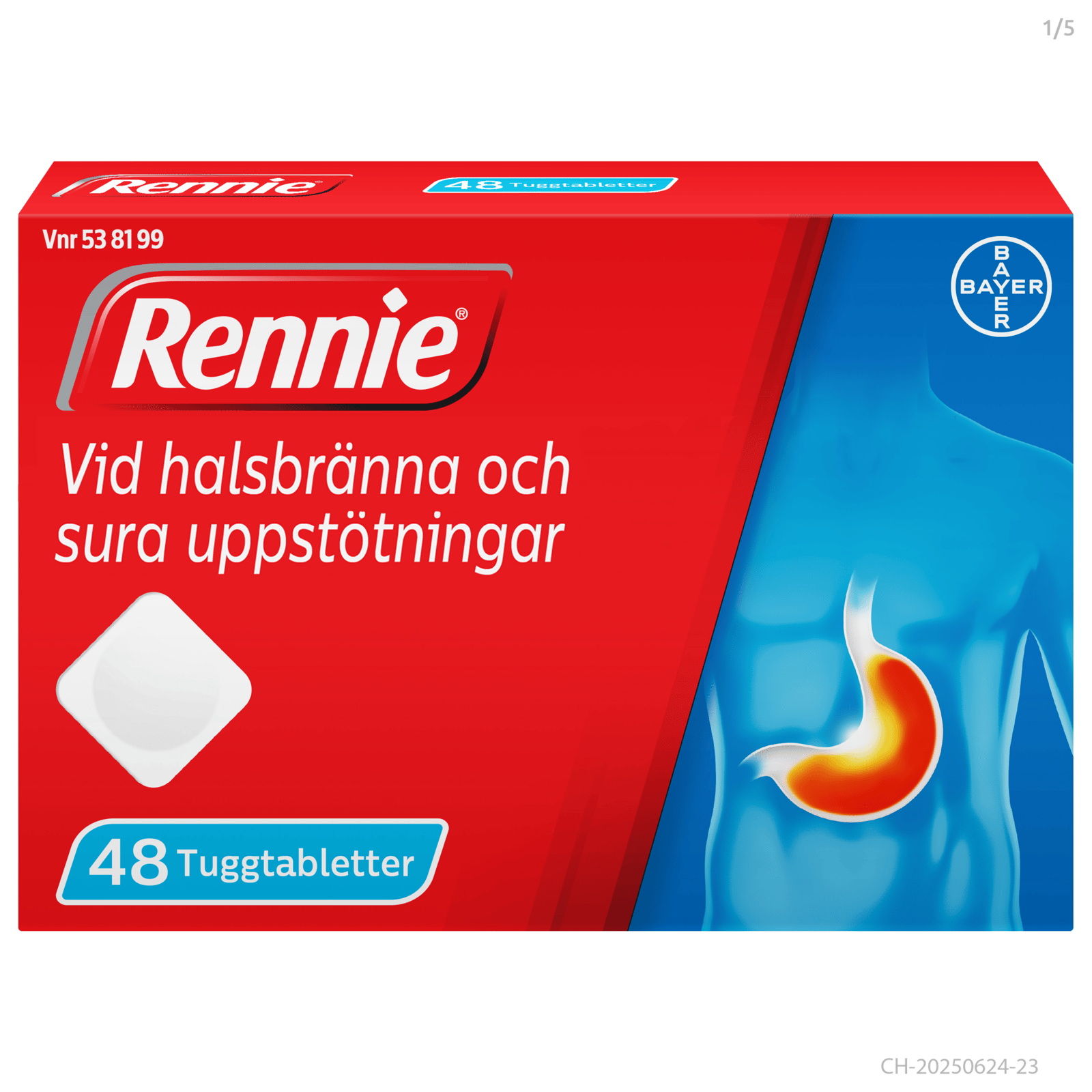 Rennie 680 mg/80 mg 48 tuggtabletter