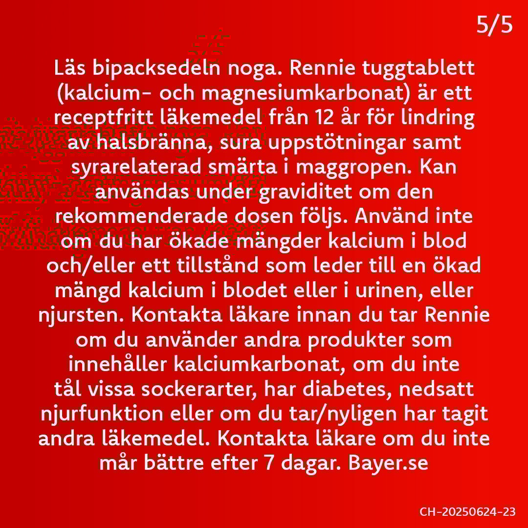 Rennie 680 mg/80 mg 96 tuggtabletter