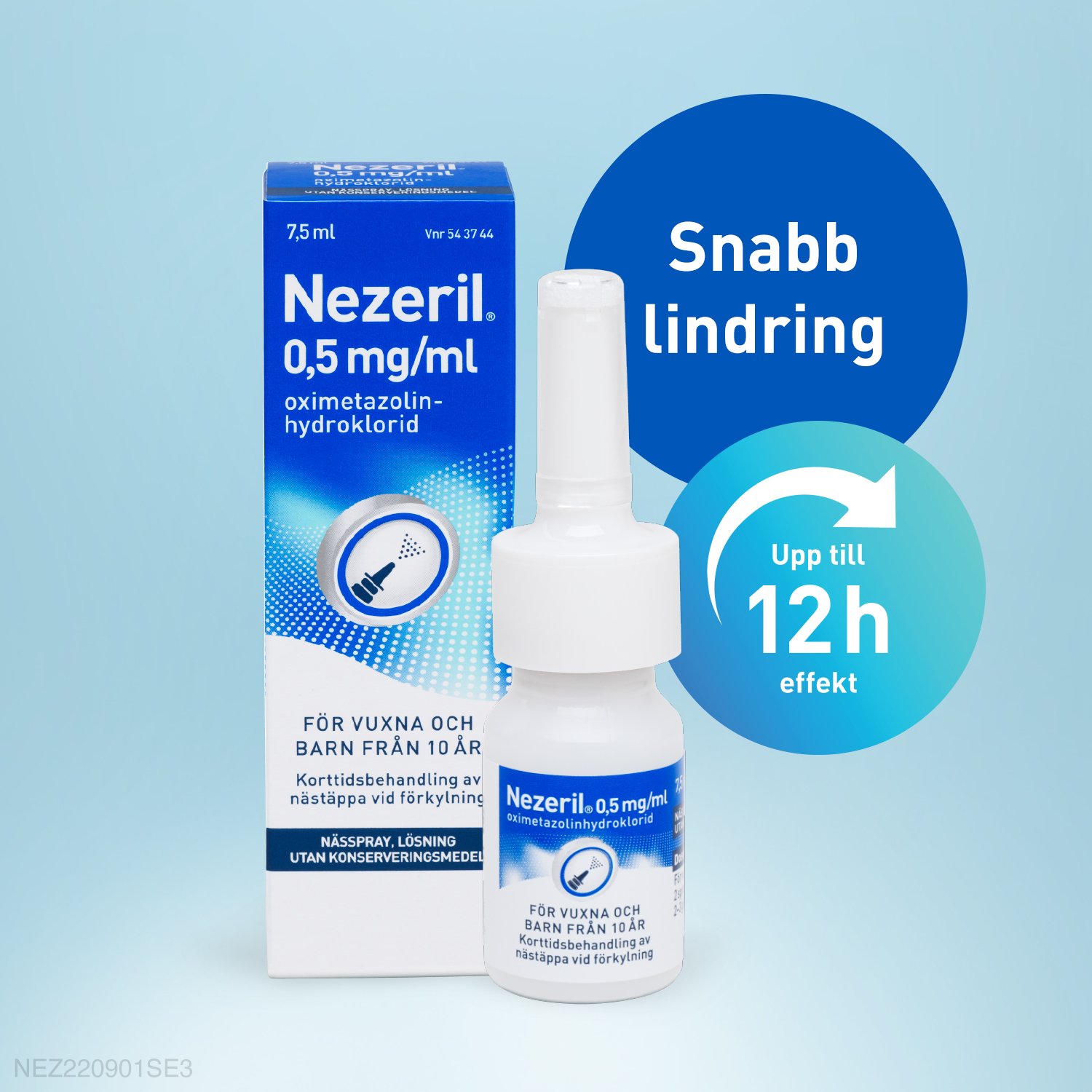 Nezeril 0,5mg/ml Nässpray 7,5 ml (utan konserveringsmedel)