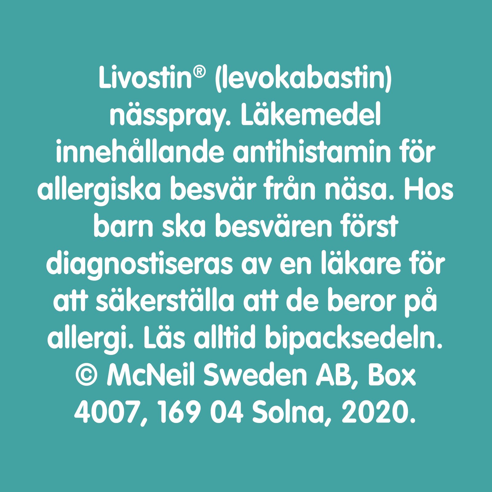 Livostin Nässpray 50 mikrogram/dos 150 doser