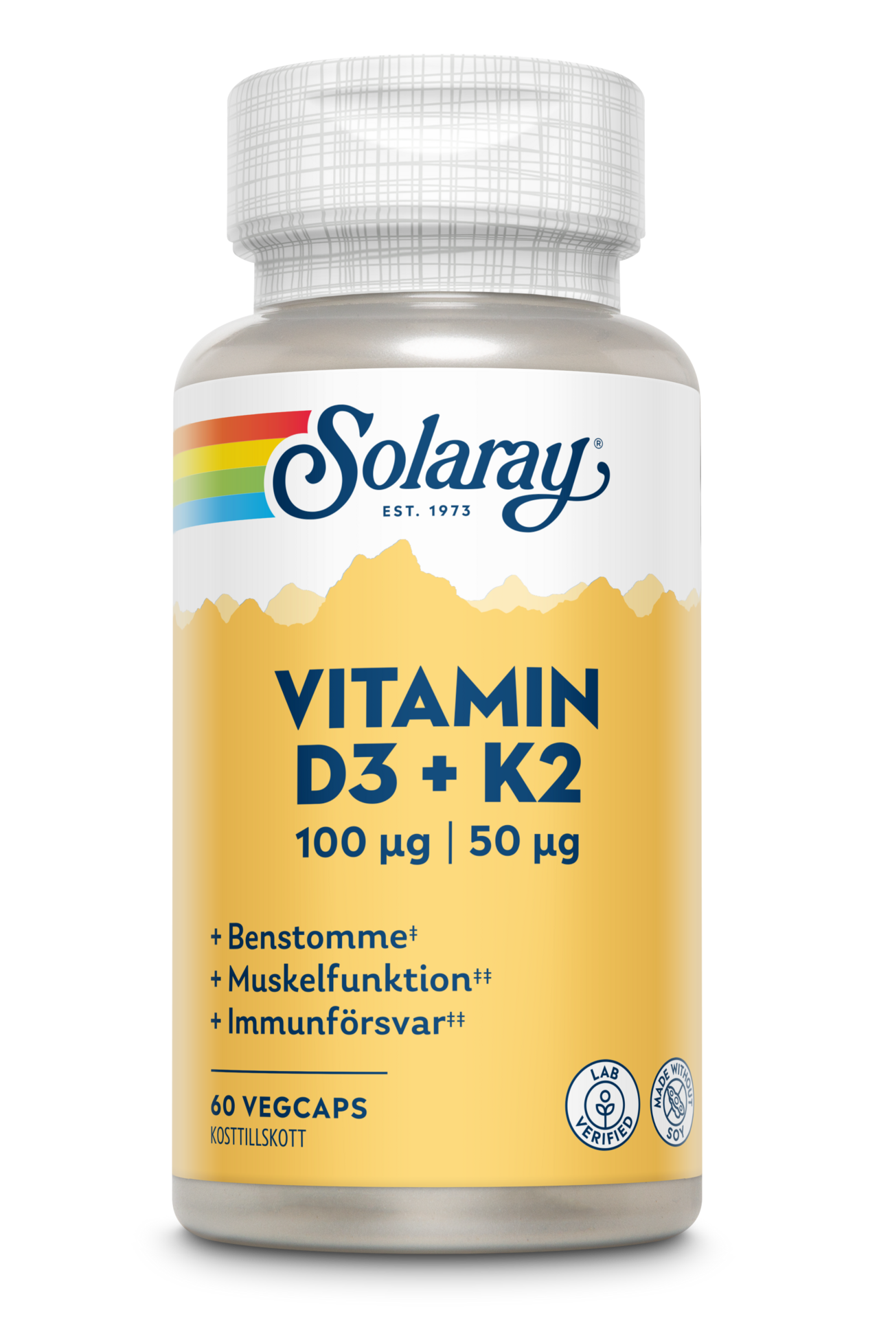 Solaray Vitamin D3 & K2 60 kapslar