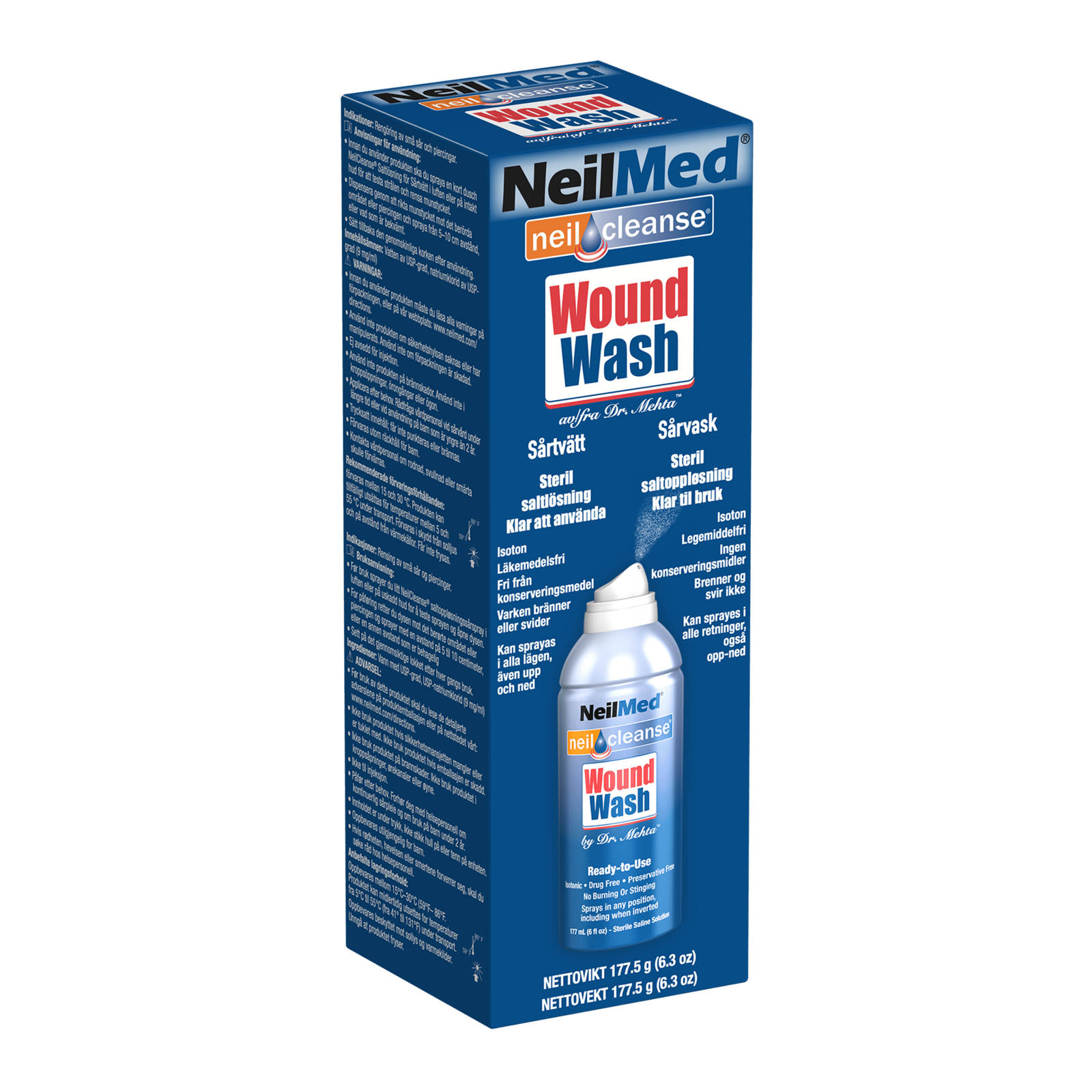 NeilMed Wound Wash Spray 177 ml
