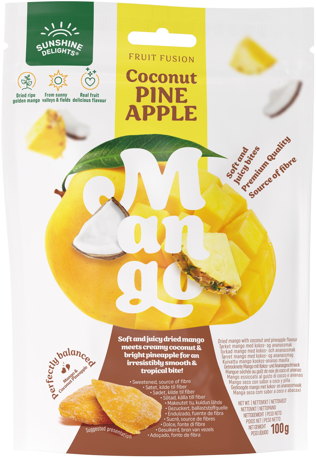 Sunshine Delights Mango Coconut Pineapple 100 g