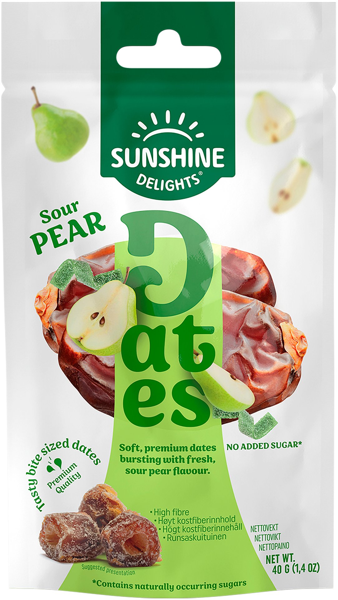 Sunshine Delight Torkad dadel päron 40 g
