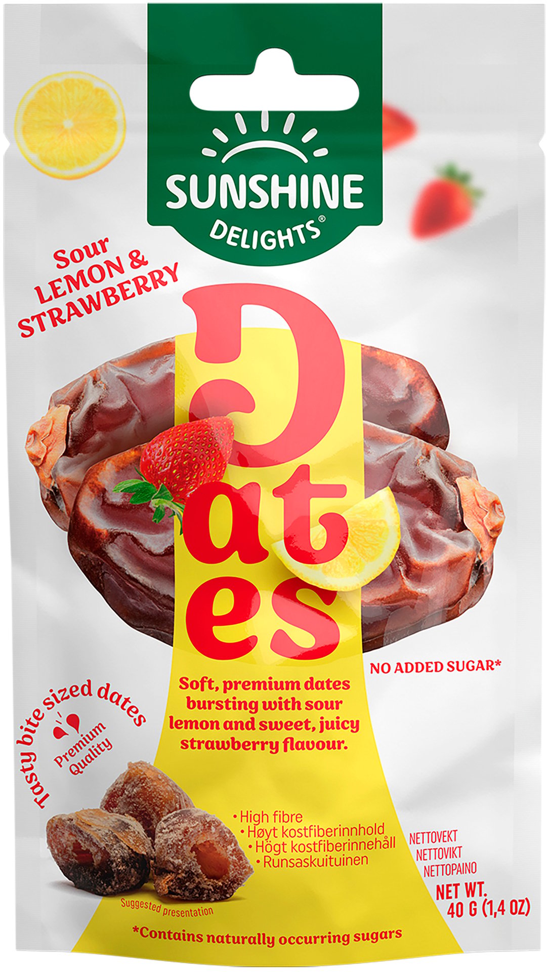 Sunshine Delight Torkad dadel citron & jordgubb