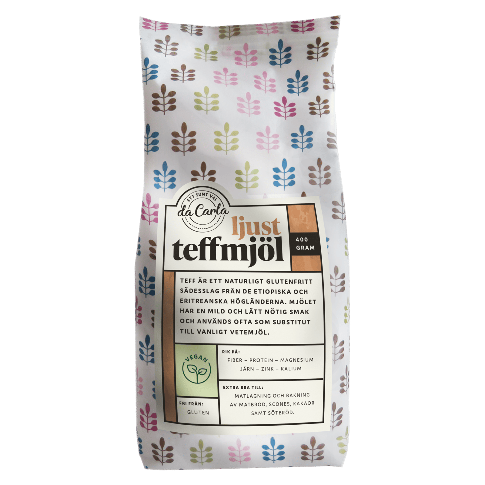 Da Carla Teff Mjöl Ljust 400 g