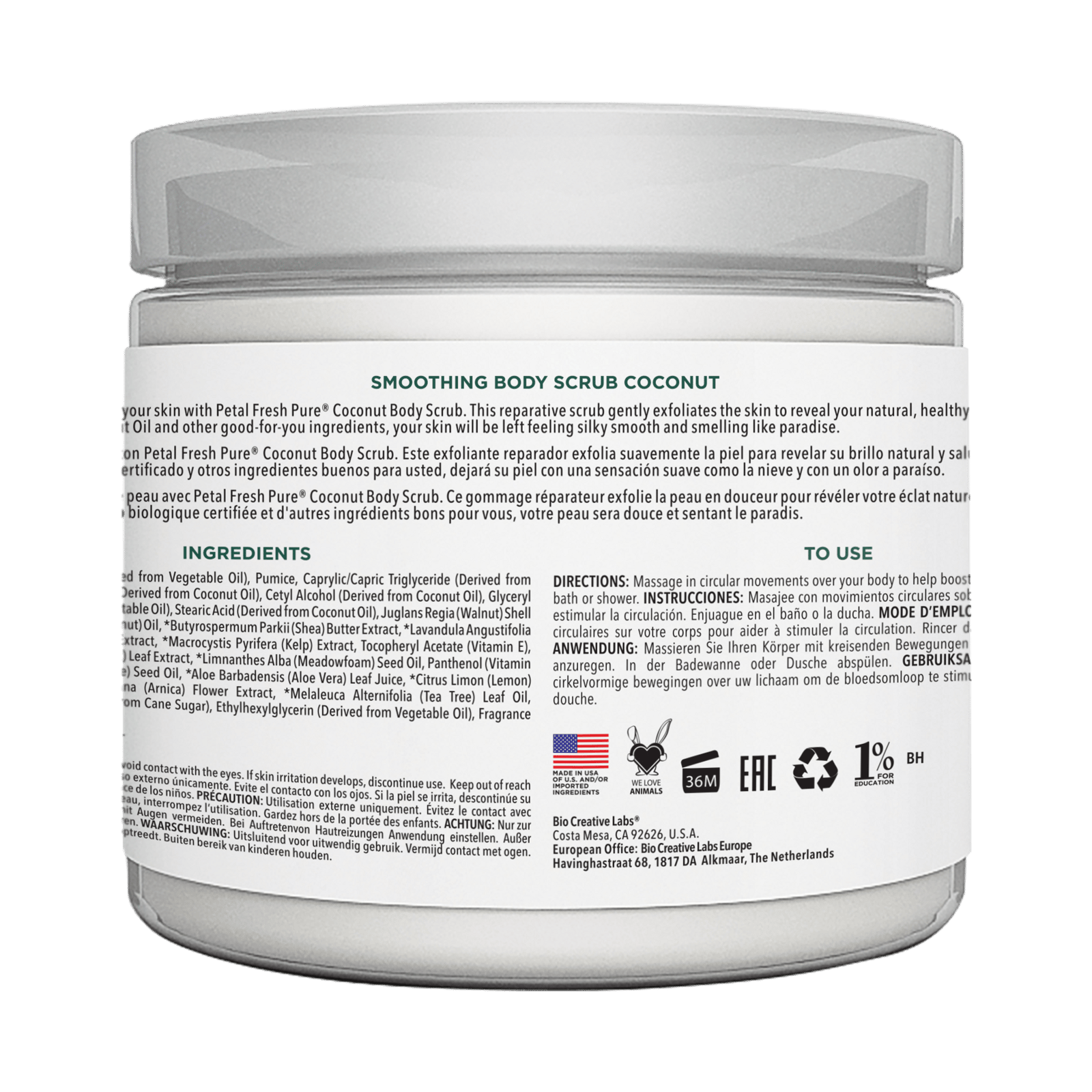 Petal Fresh Pure Coconut Oil Body Scrub 473 ml