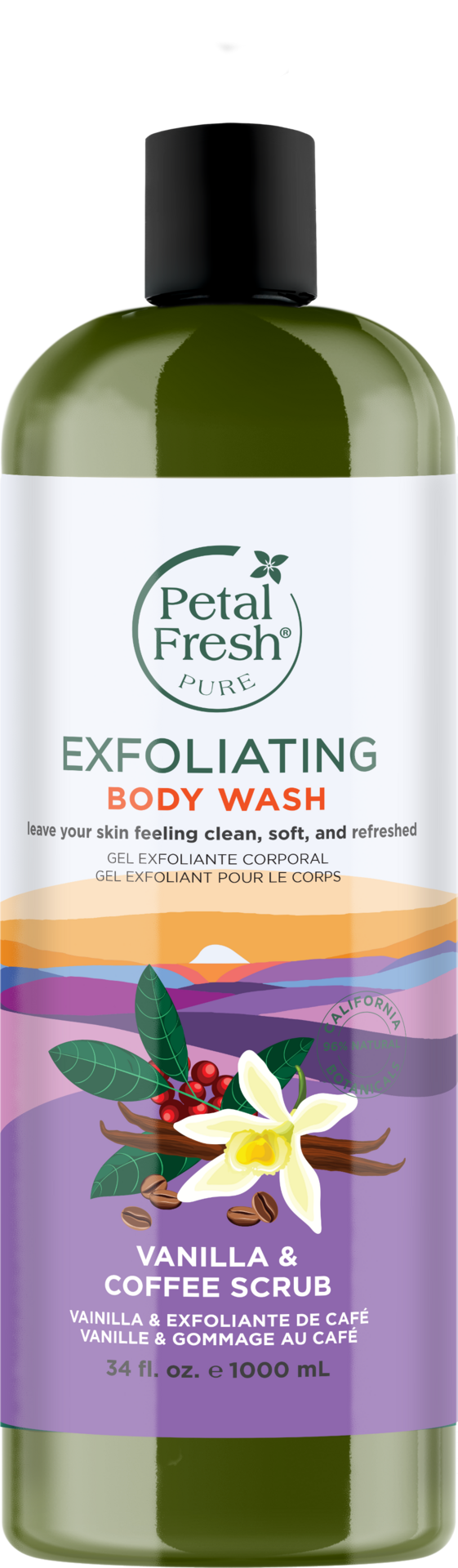 Petal Fresh Pure Vanilla & Coffee Scrub Exfoliating Body Wash 1000 ml