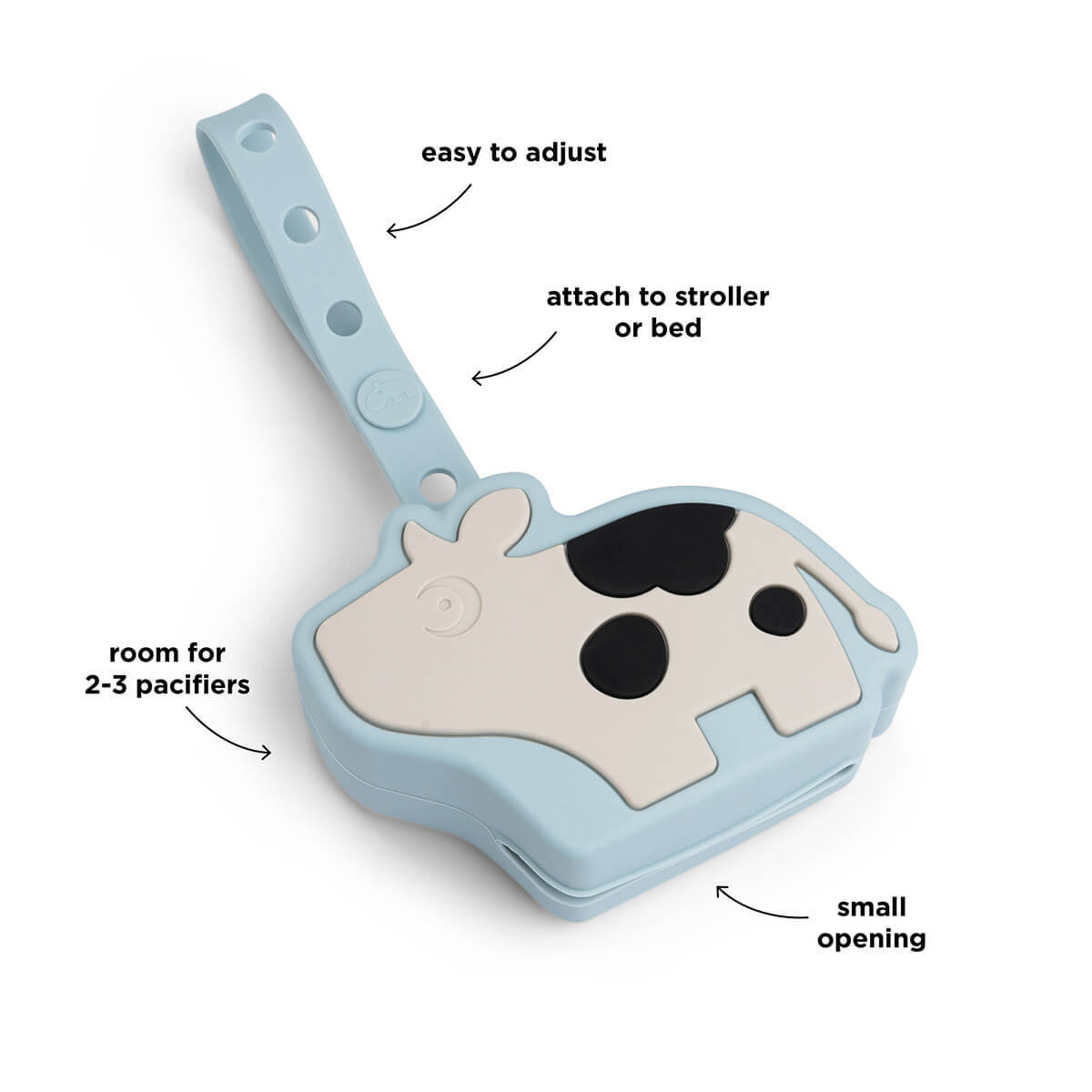 Done by Deer Silicone Pacifier Pouch Dotti Blue