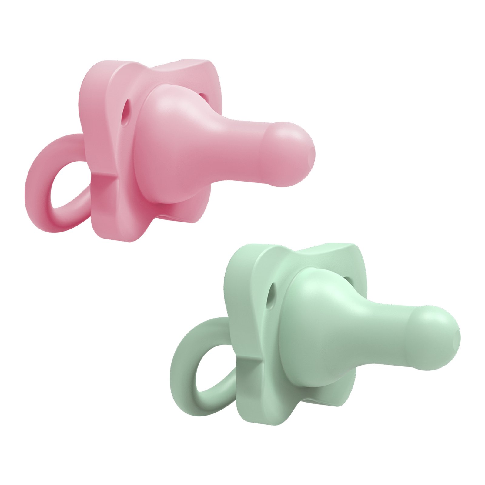Dr.Brown HappyPaci SiliconeSoother 0-6m Pink/Green 2st