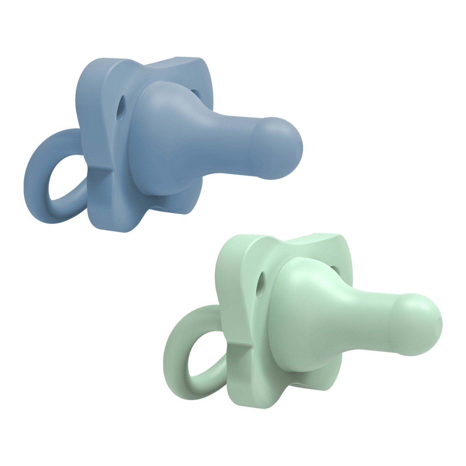 Dr.Brown HappyPaci SiliconeSoother 0-6m Blue/Green 2st