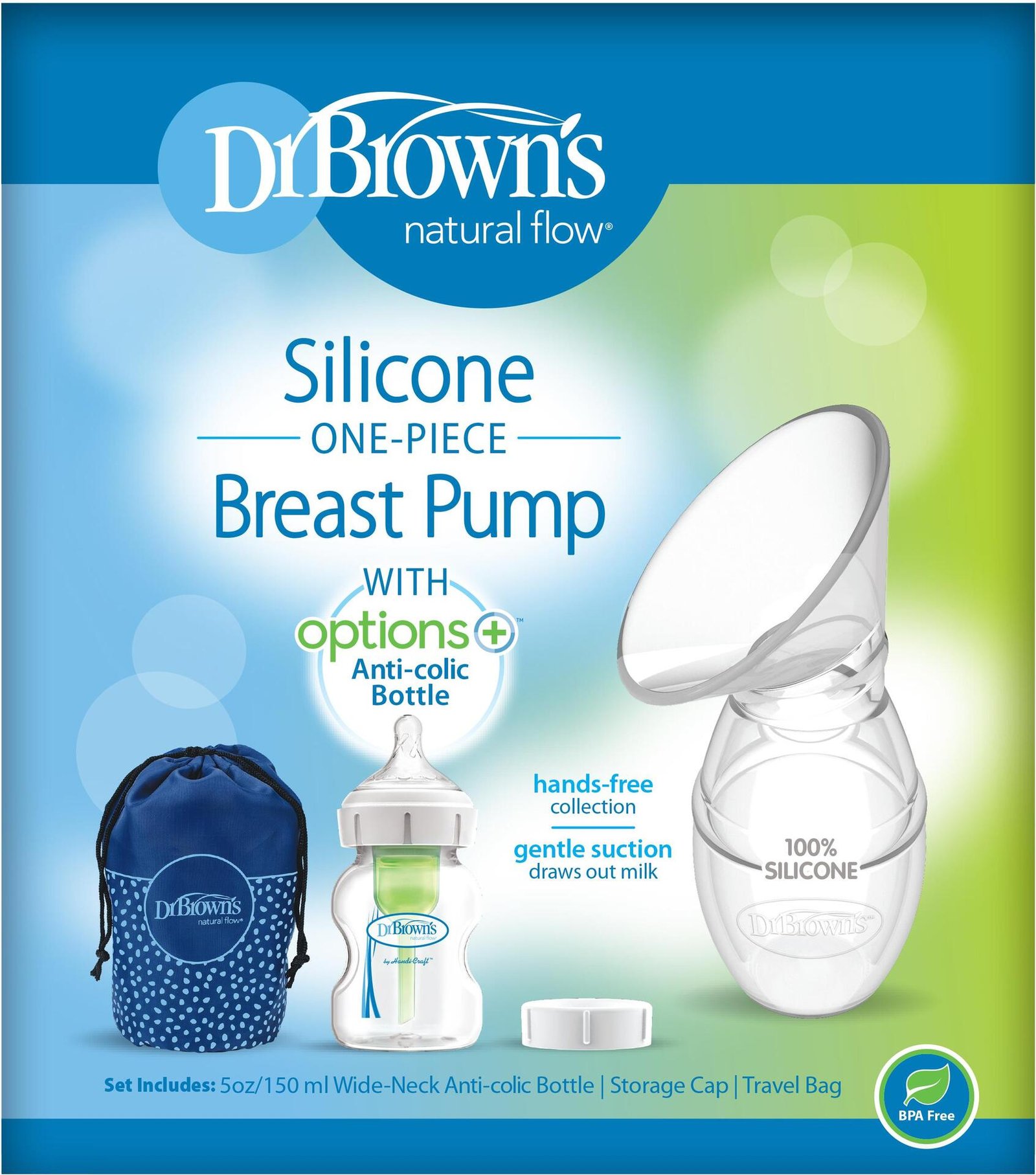 Dr.Brown One-Piece Silicone Breast Pump