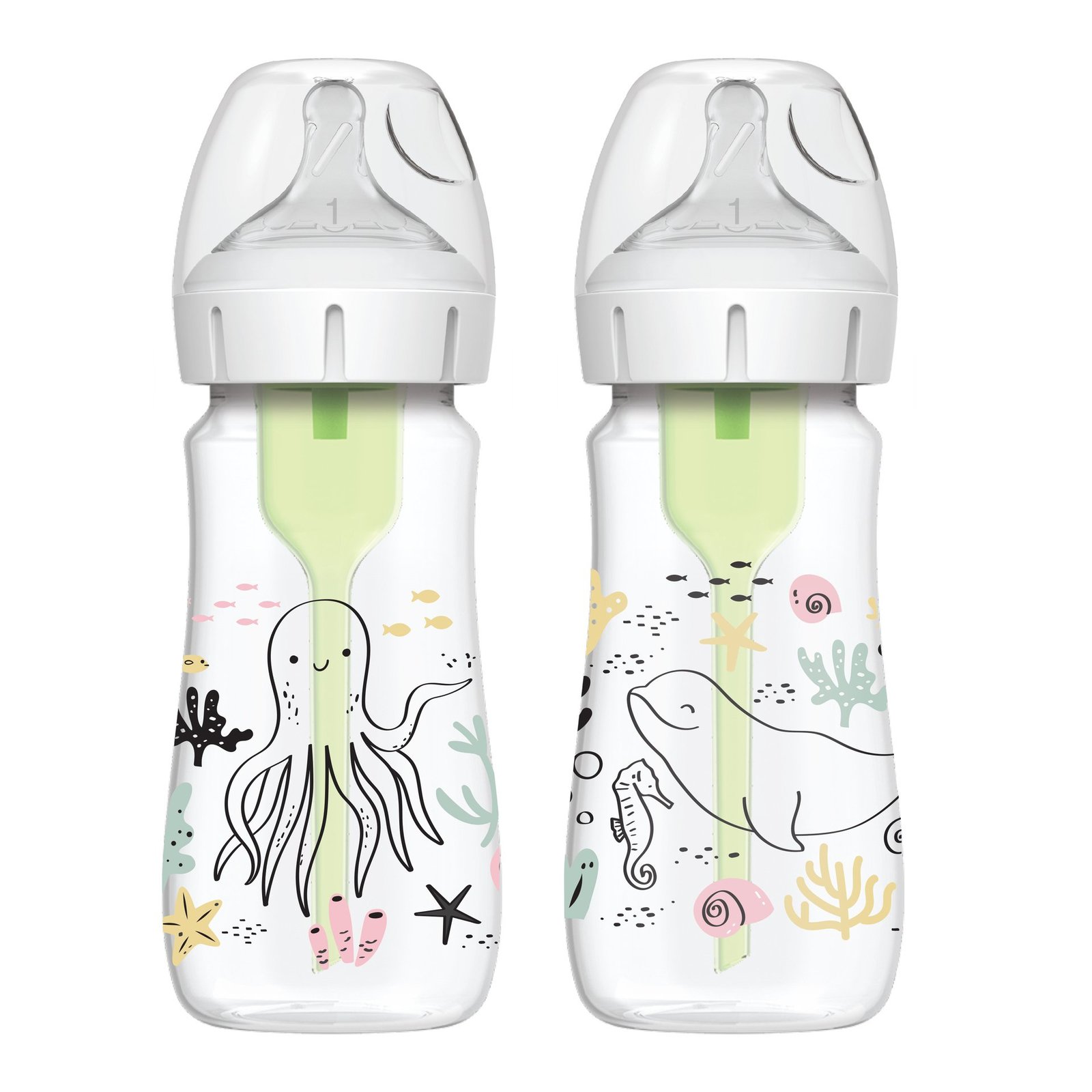 Dr.Brown WideNeck Options+ 270ml Ocean Designs 2 pack