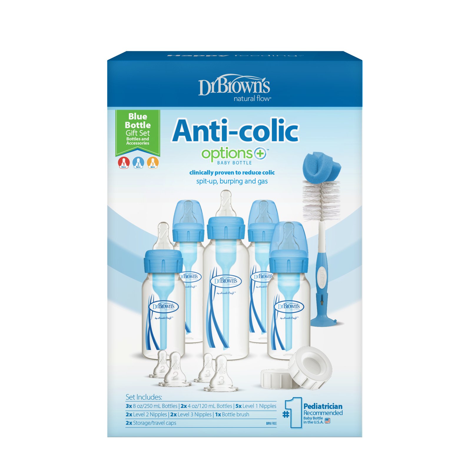 Dr. Brown's Nn Options+ Bottle Giftset Blue 250 ml