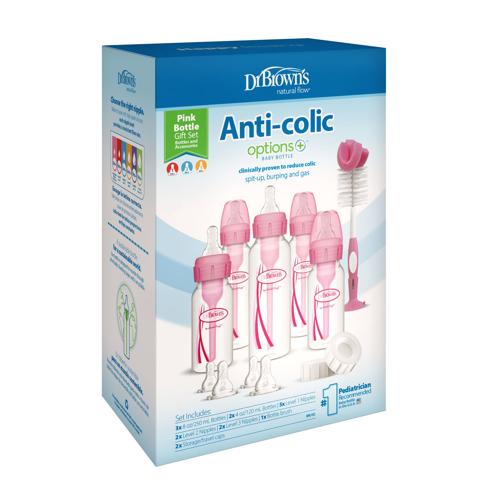 Dr. Brown's Nn Options+ Bottle Giftset Pink 250 ml