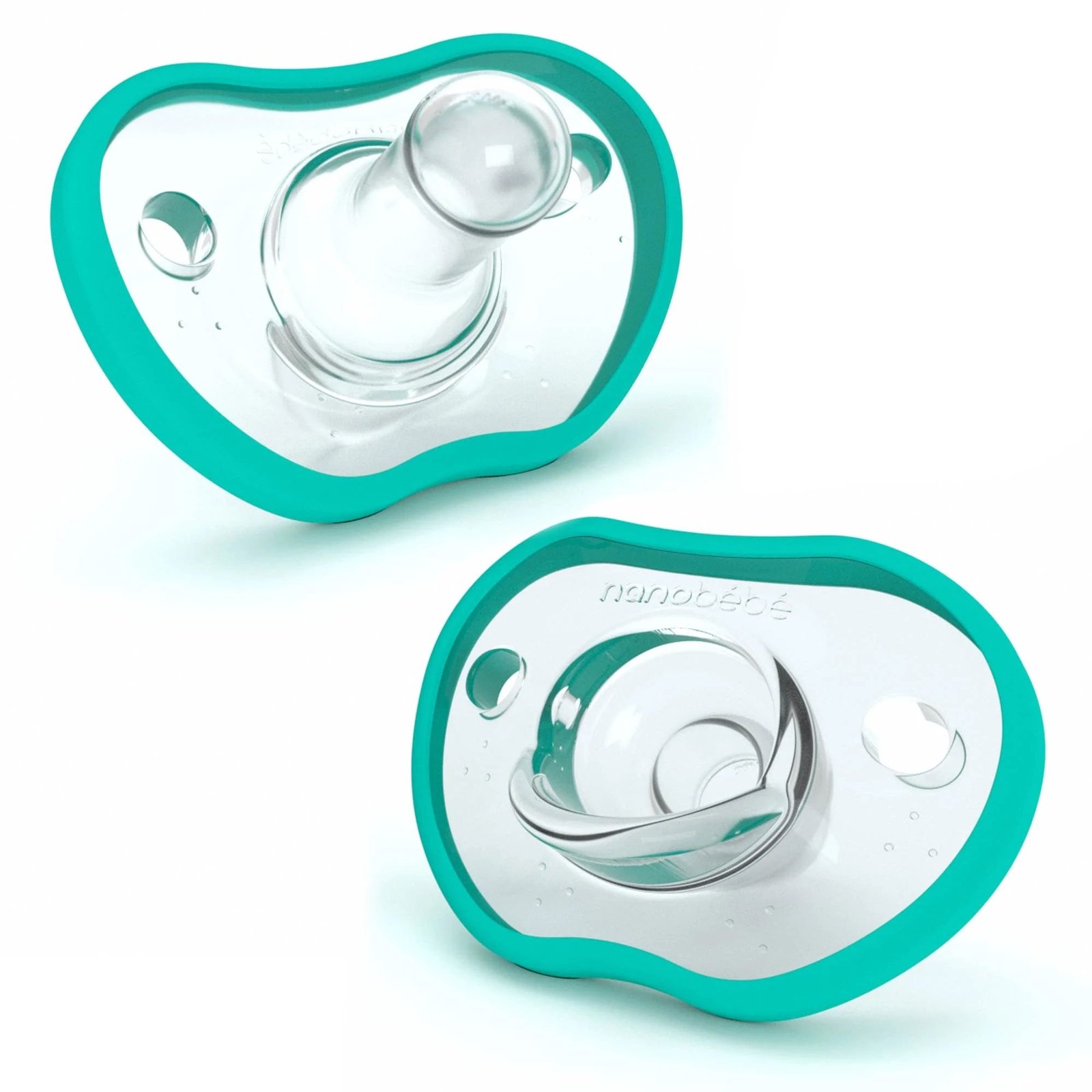 Nanobébé Flexy Napp Silikon 3 mån+ turkos 2st