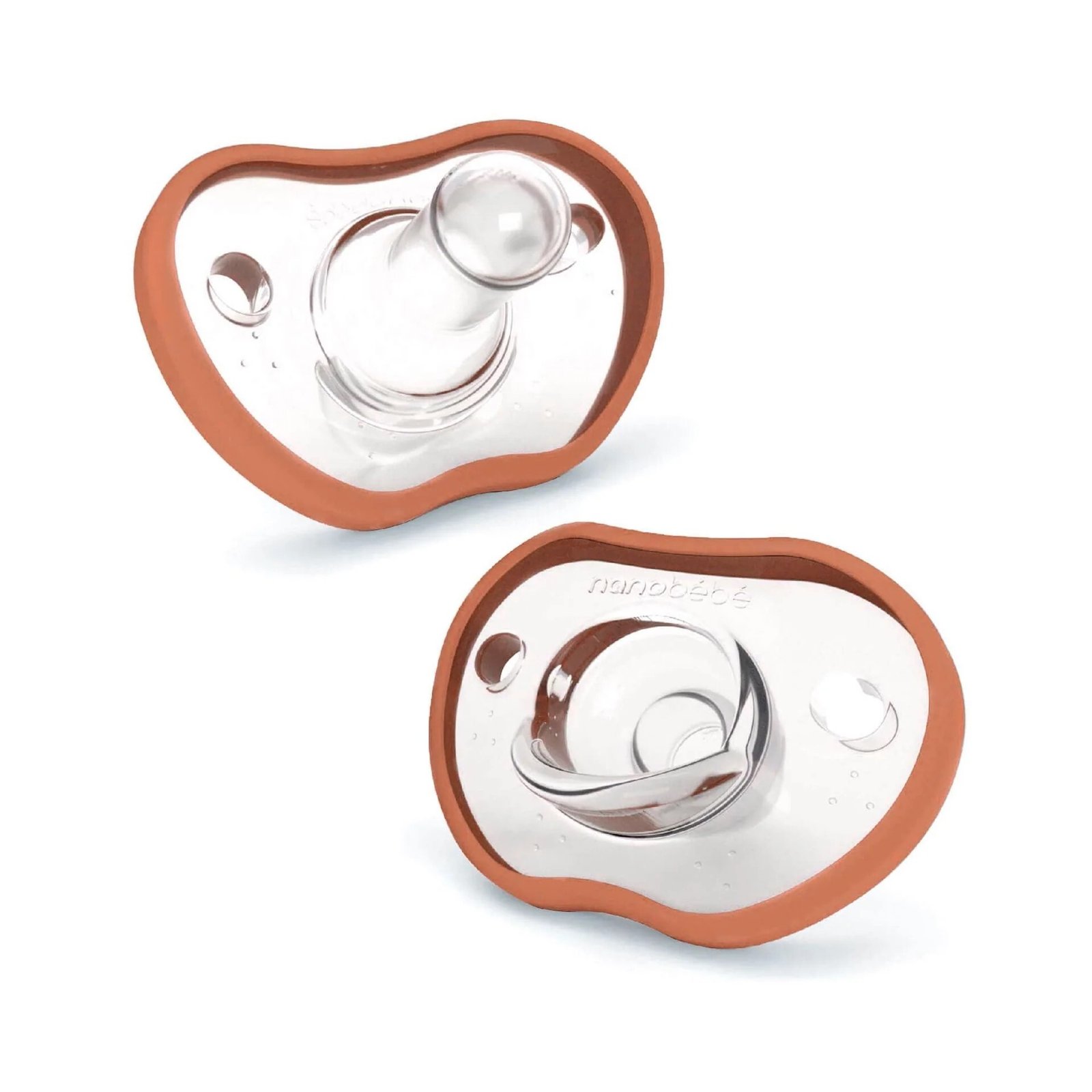 Nanobébé Flexy Napp Silikon 0-3 mån Terracotta 2 st