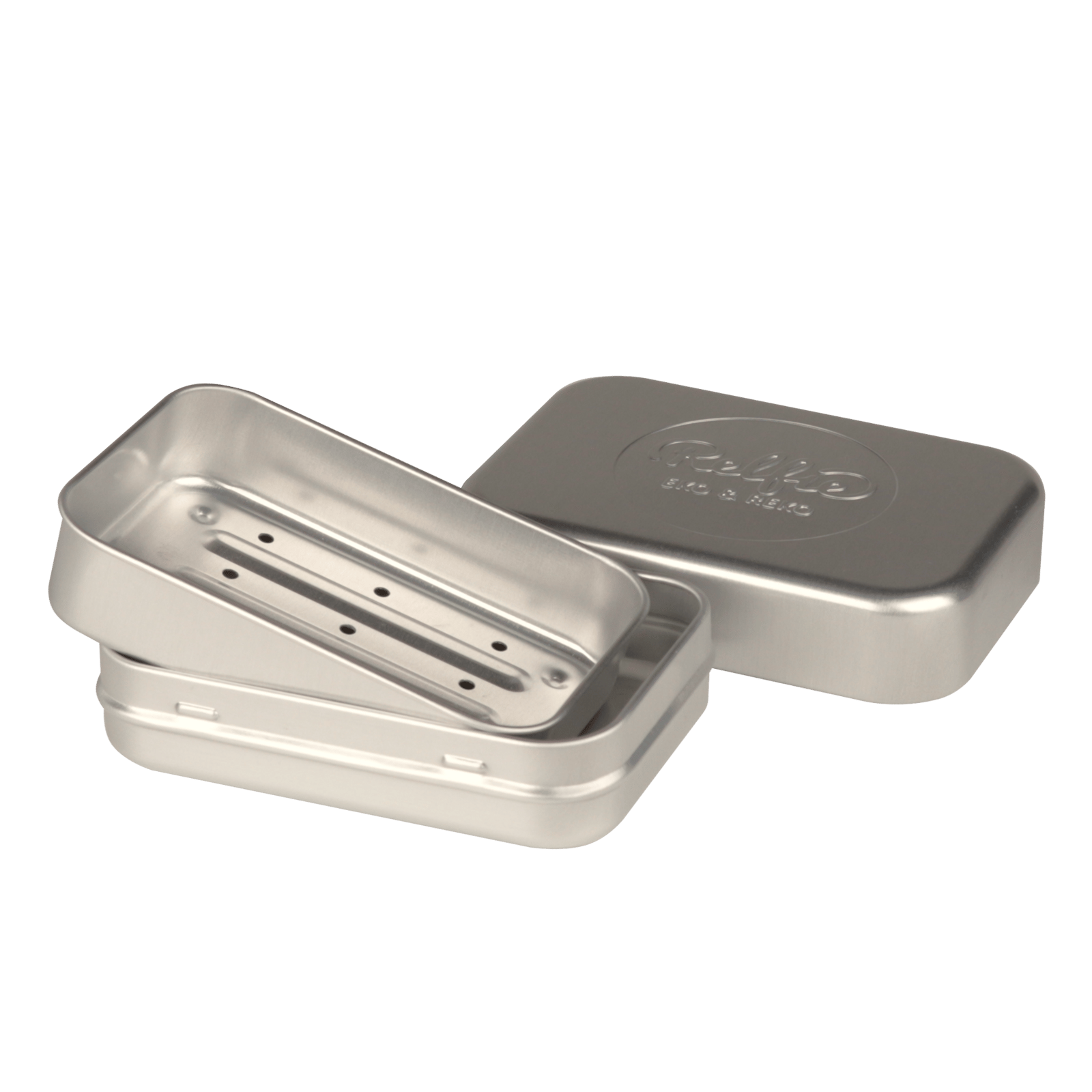 Sodasan Tvålkopp i Rostfritt Aluminium med Avtagbart Droppgaller 1st