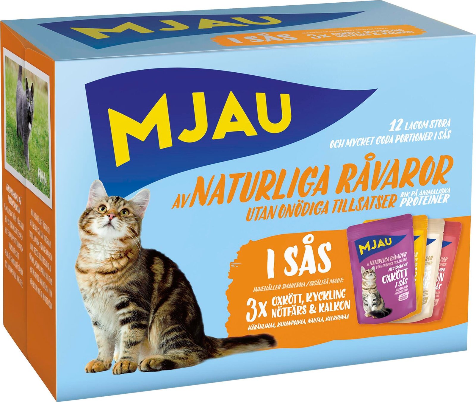 Mjau Pouch Multipack Köttsmaker i Sås 12 st 85 g