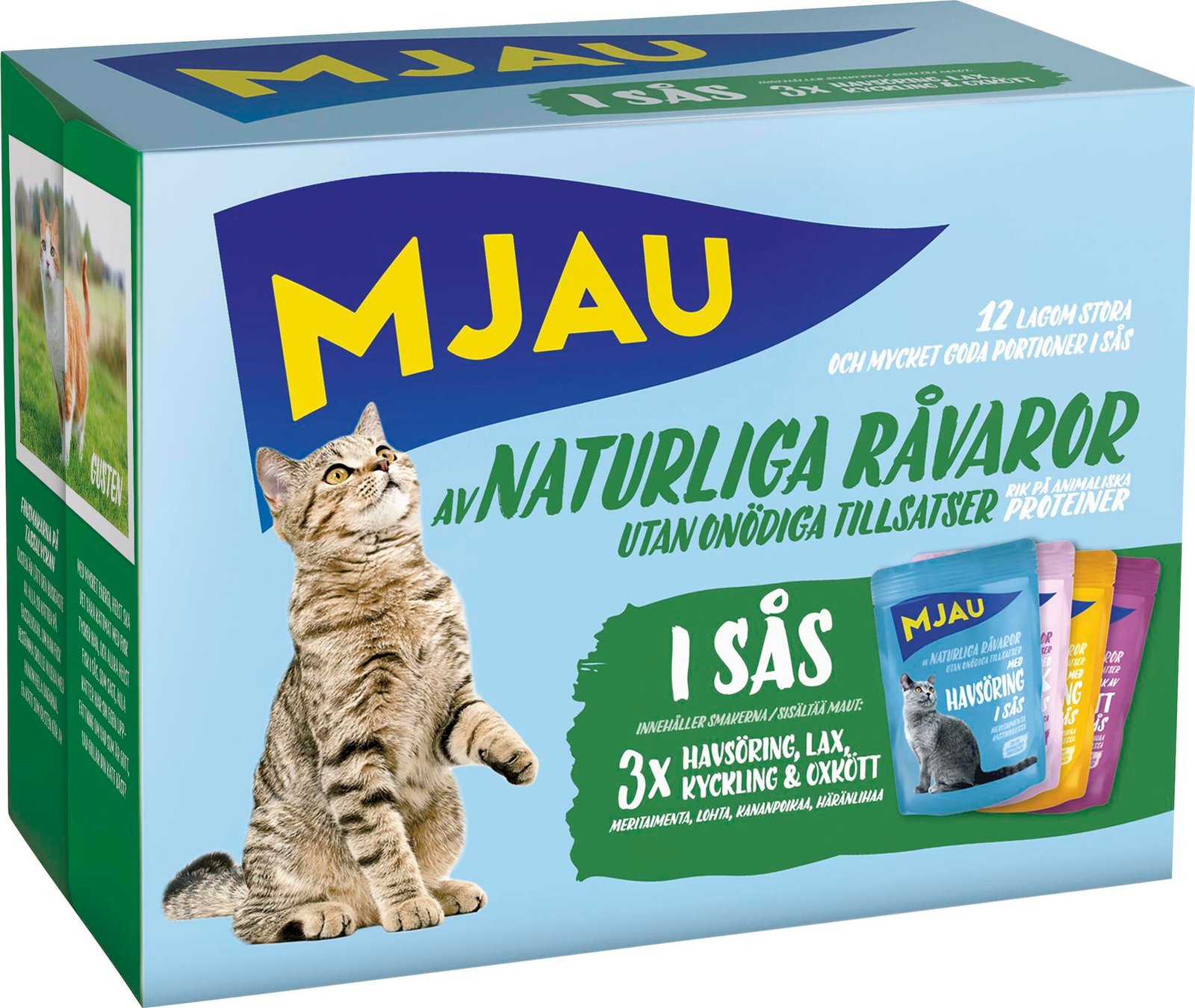Mjau Pouch Multipack Kött- & Fiskmakeri Sås 12 st 85 g