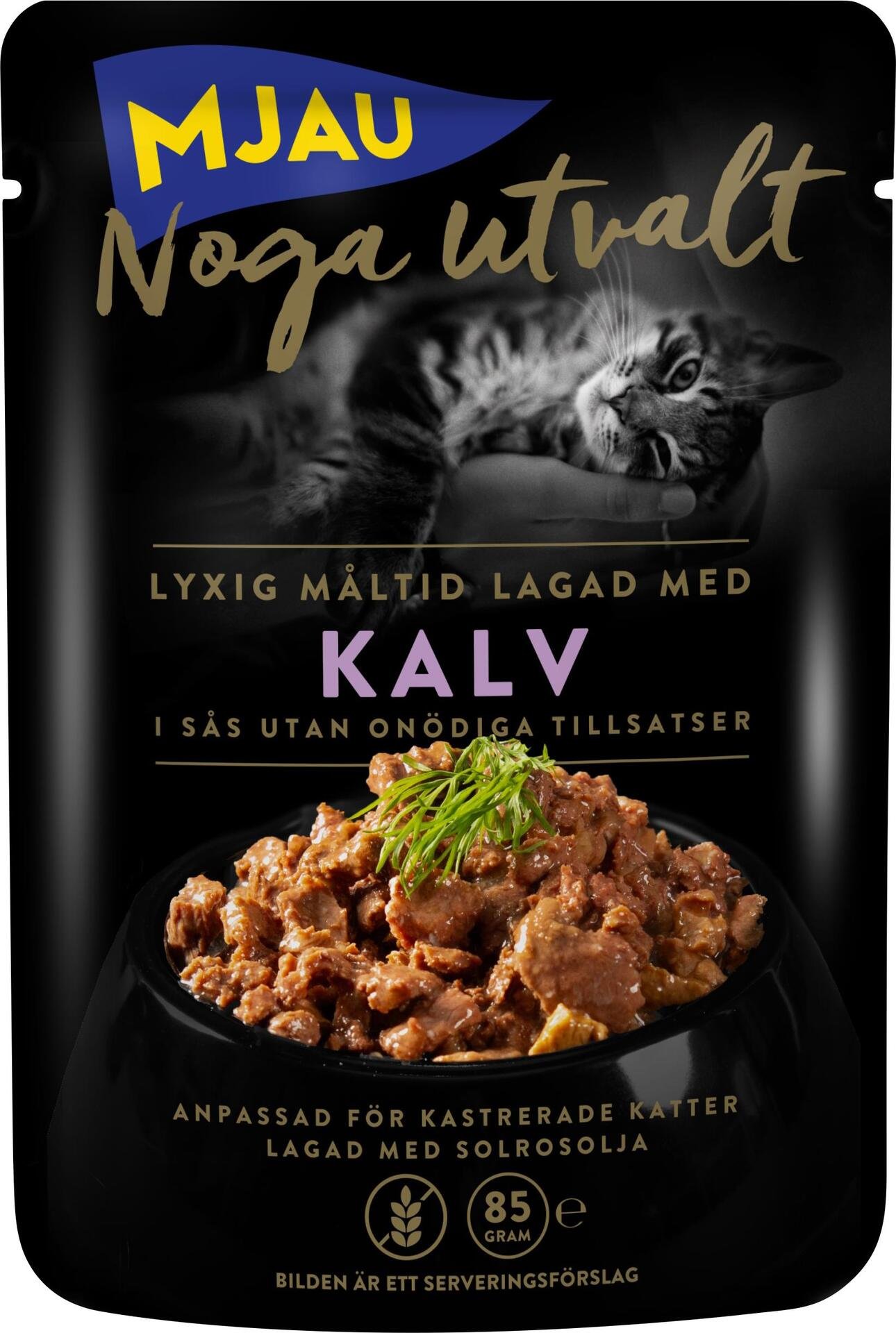 Mjau Noga Utvalt Kalv Bitar i Sås 85 g