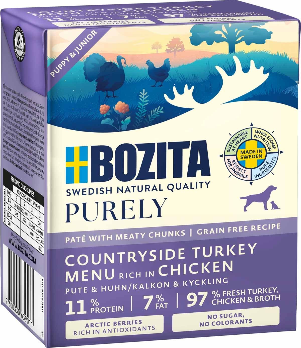 Bozita Dog Purely Pate Puppy & Junior Turkey 370 g