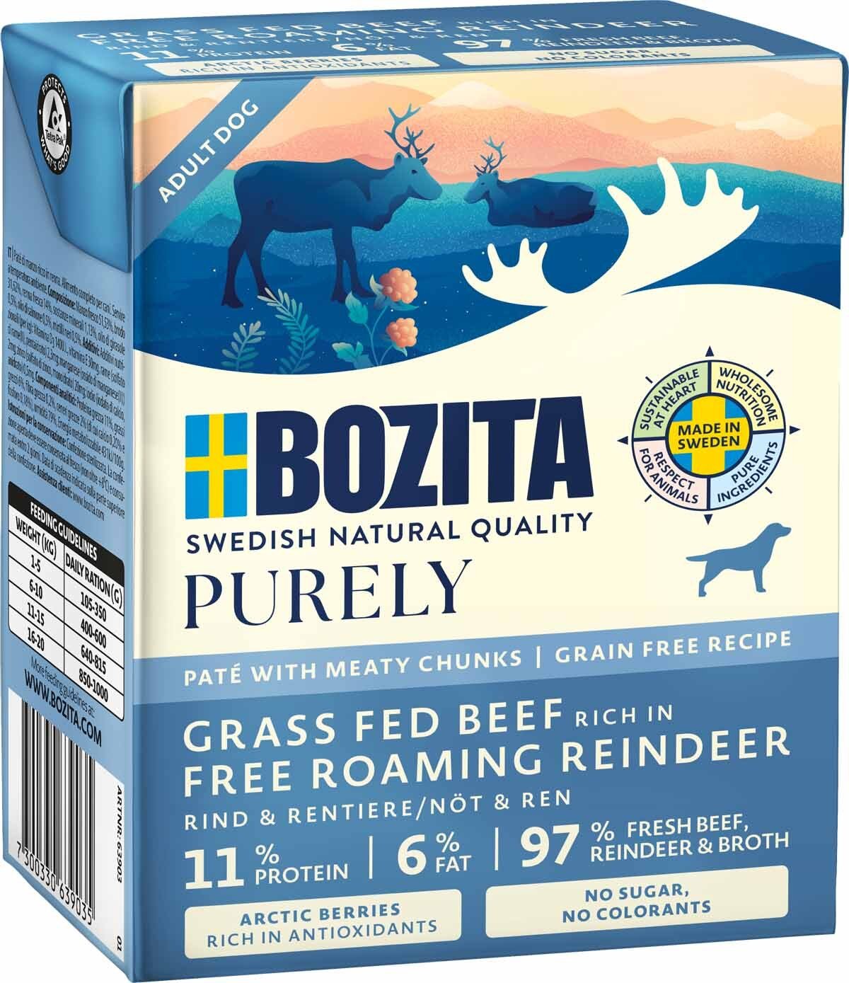 Bozita Dog Purely Pate Reindeer 370 g