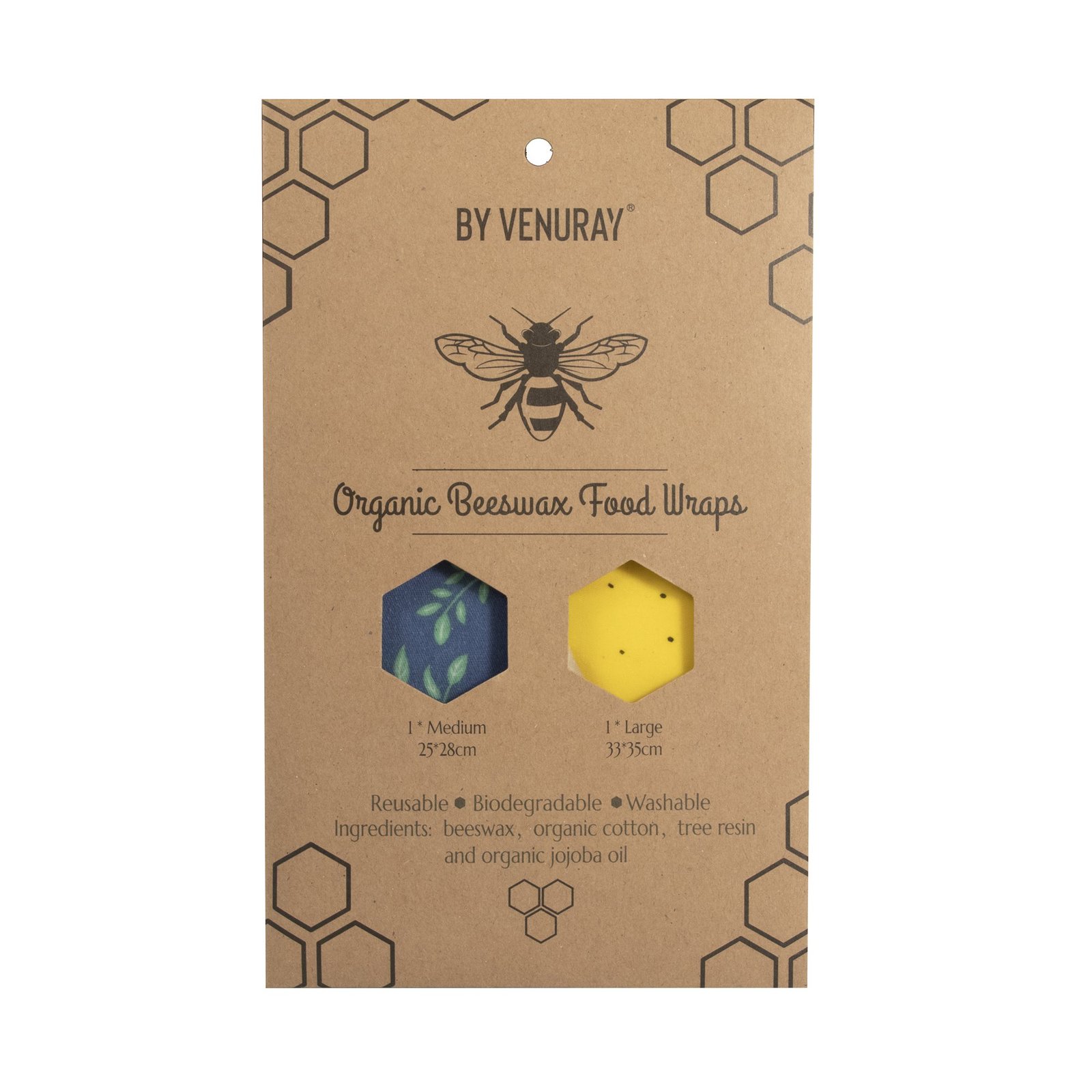 Venuray Bivaxduk Blommor & Citron 2-pack