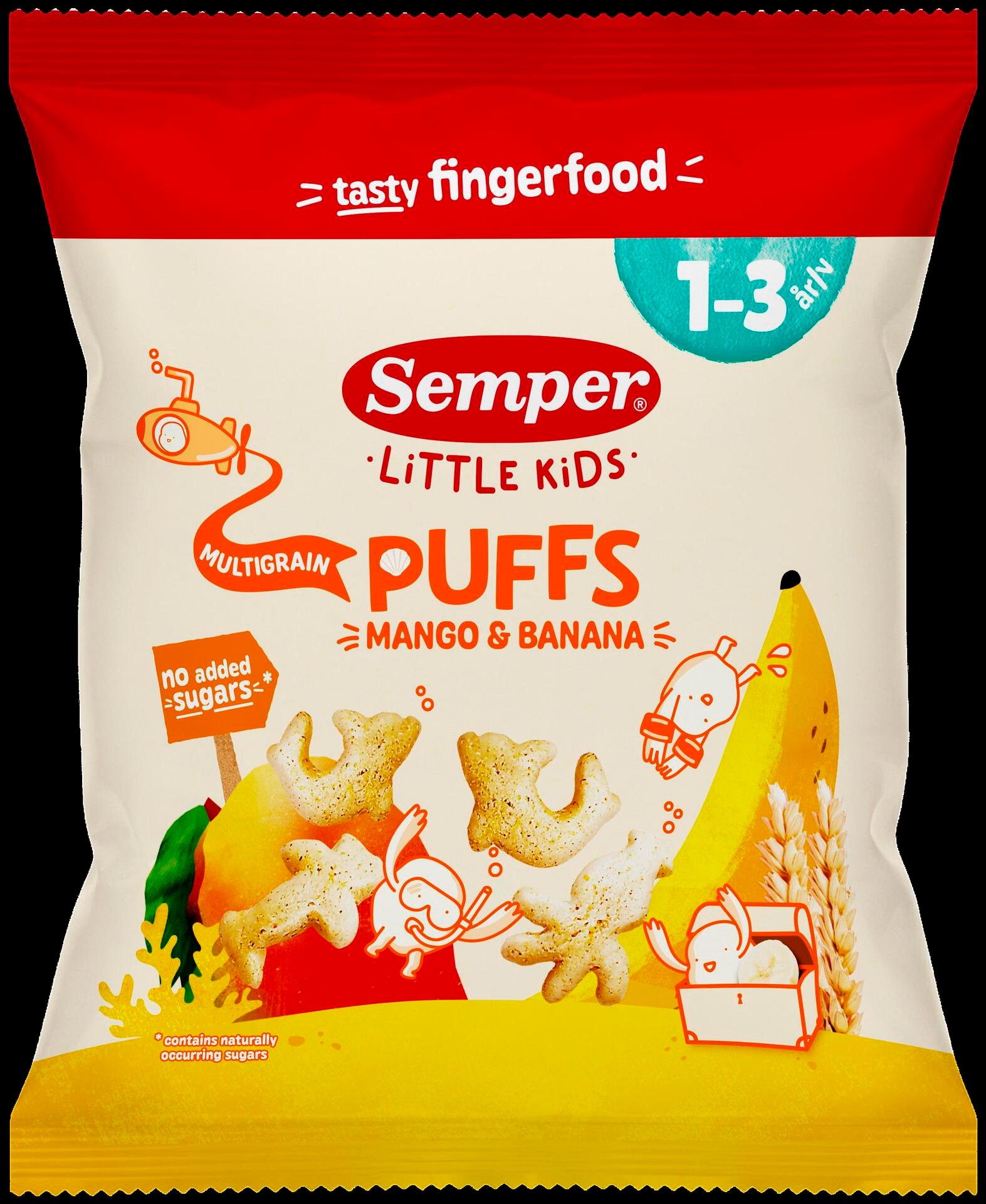 Semper Multigryn Puffs Mango Barn 1-3 år 18 g