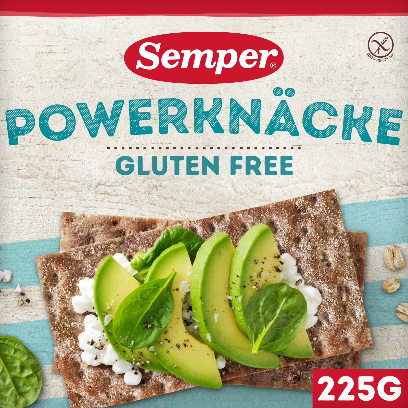 Semper Powerknäcke Glutenfritt 225 g