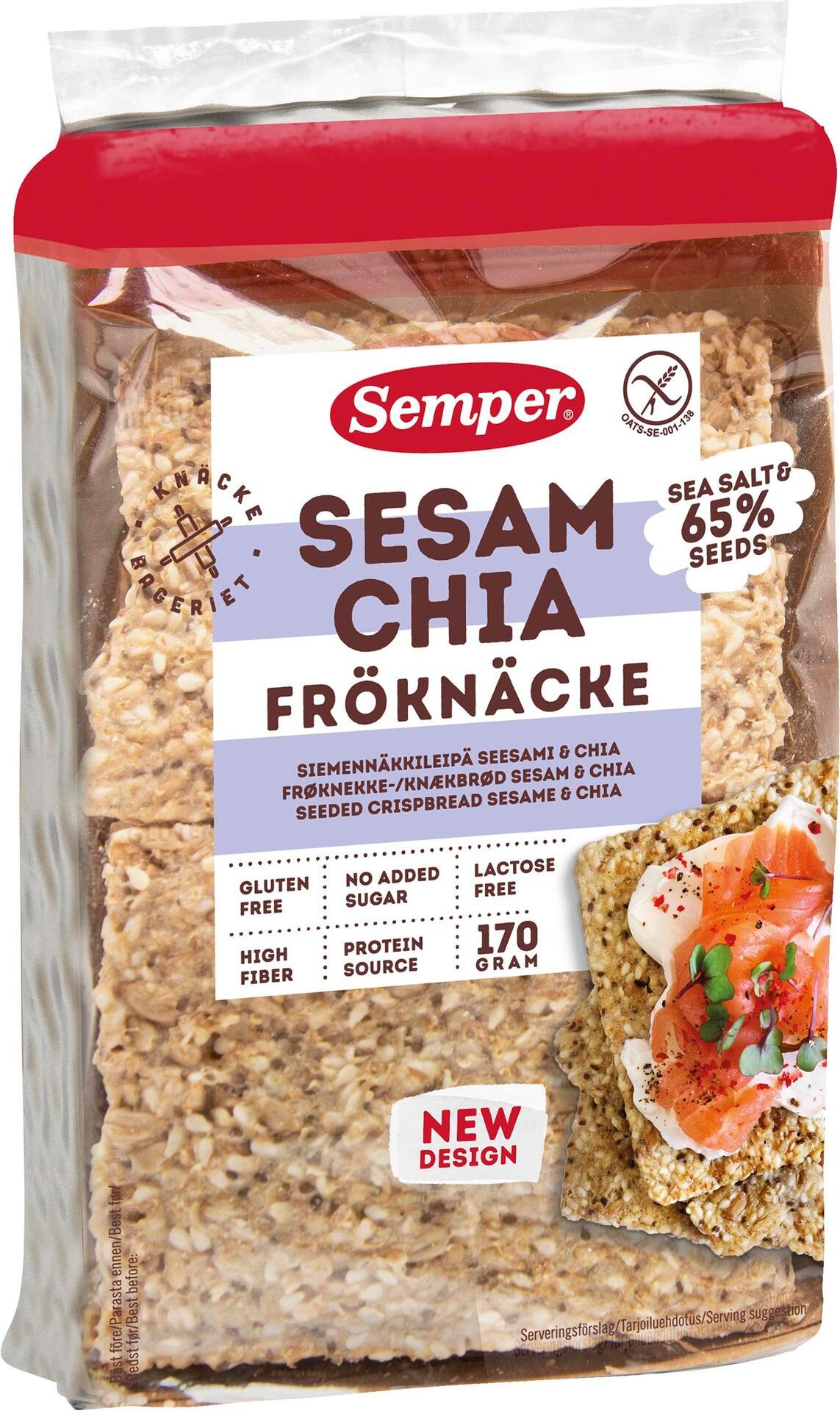 Semper Fröknäcke Sesam & Chia Glutenfri 170 g