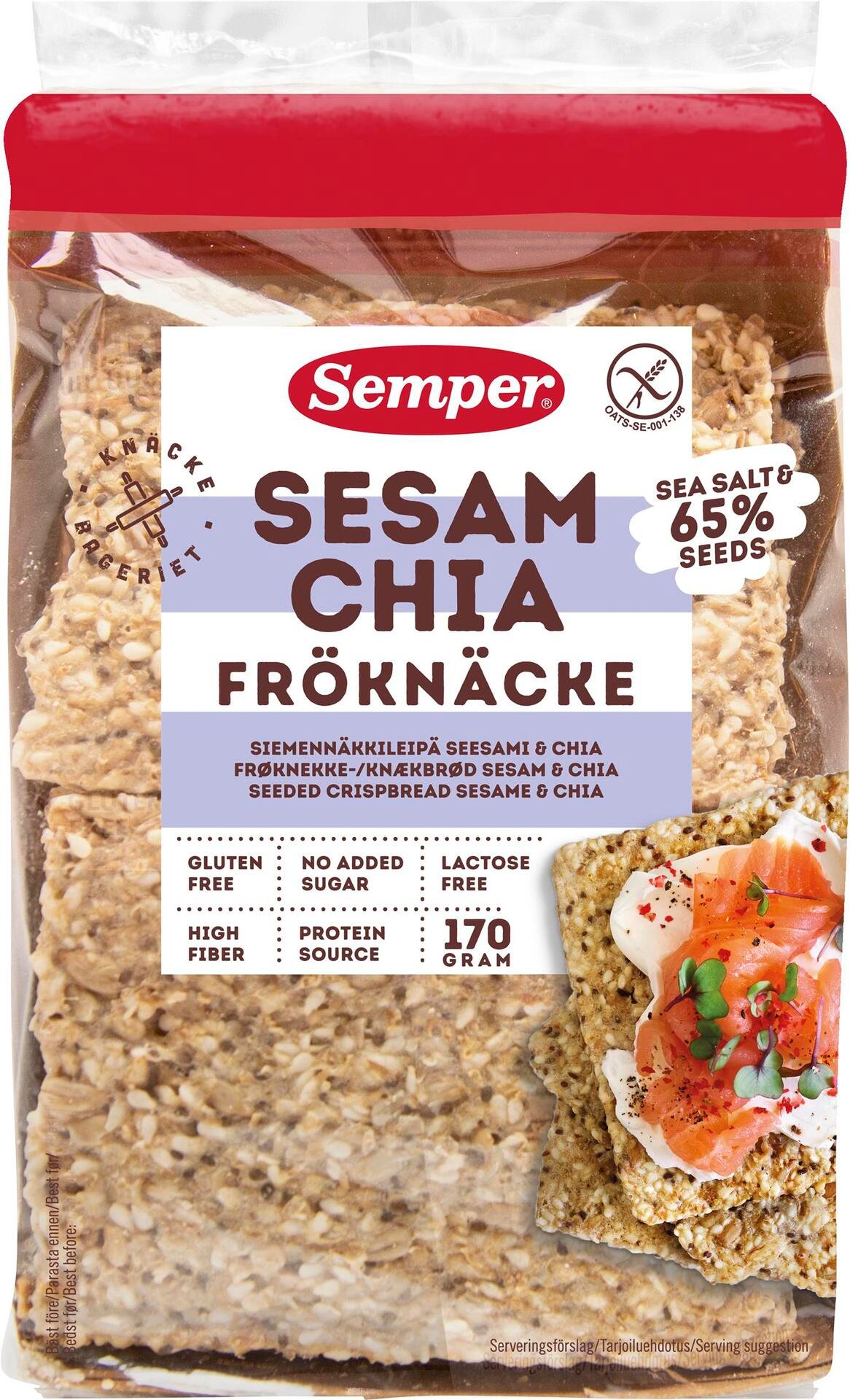 Semper Fröknäcke Sesam & Chia Glutenfri 170 g